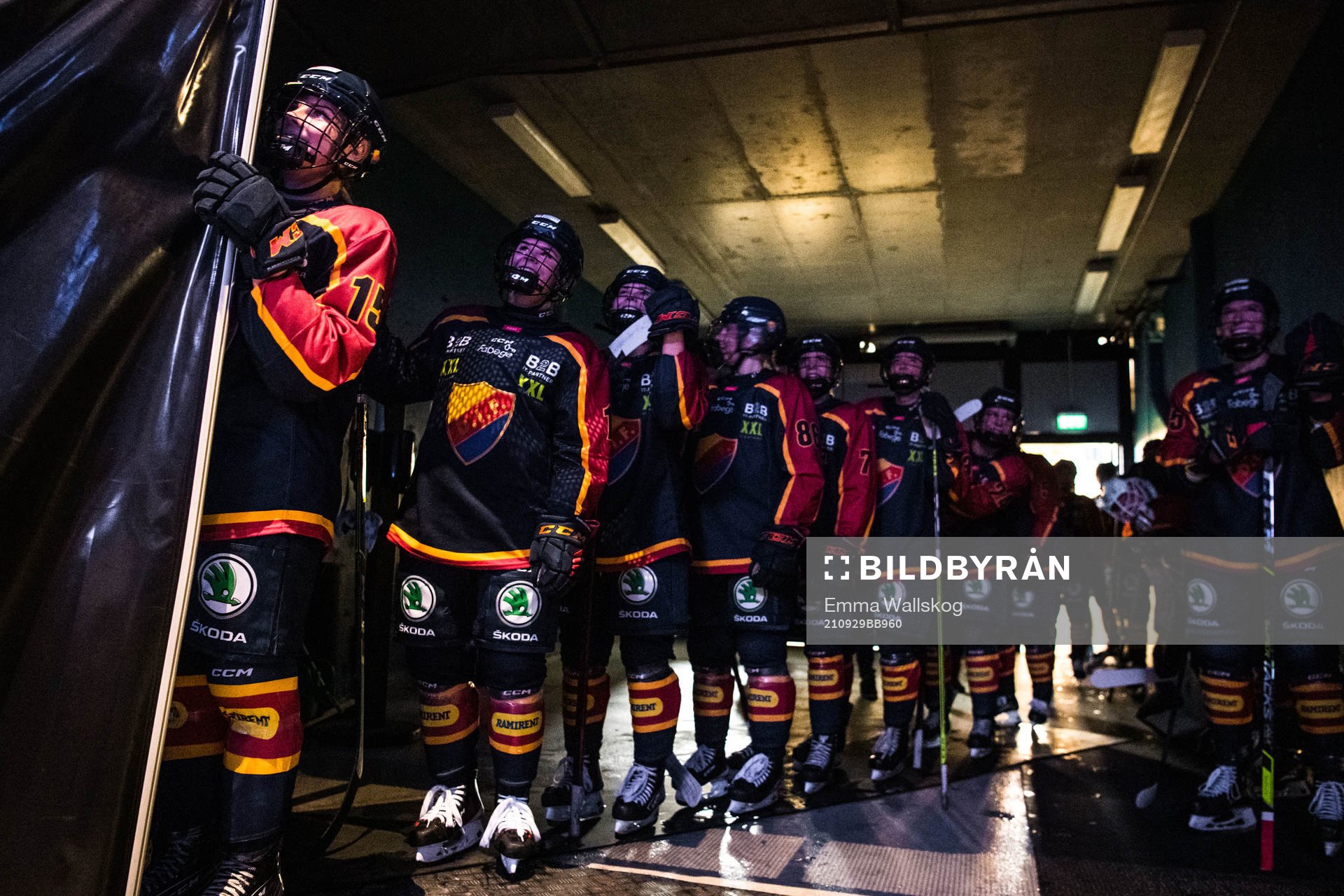 Djurgården innan ishockeymatchen i SDHL mellan Djurgården