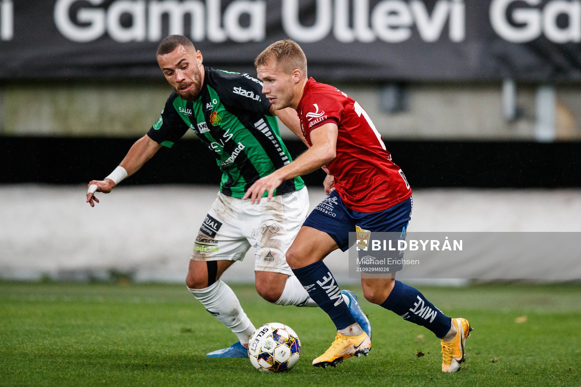 GAIS Malkolm Moenza och Örgrytes Hampus Dahlqvist