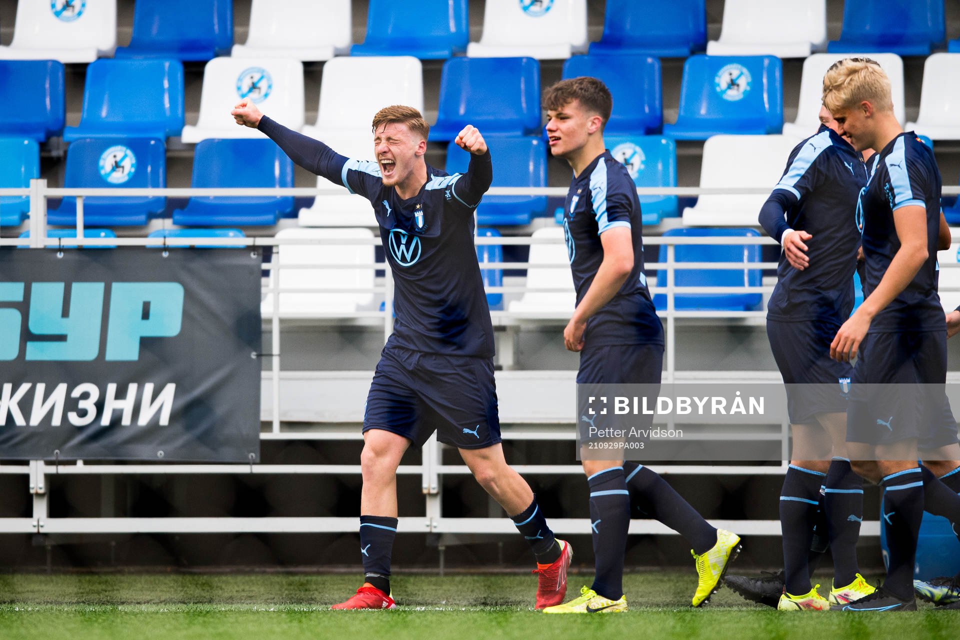 Markus Björkqvist of Malmö FF celebrates