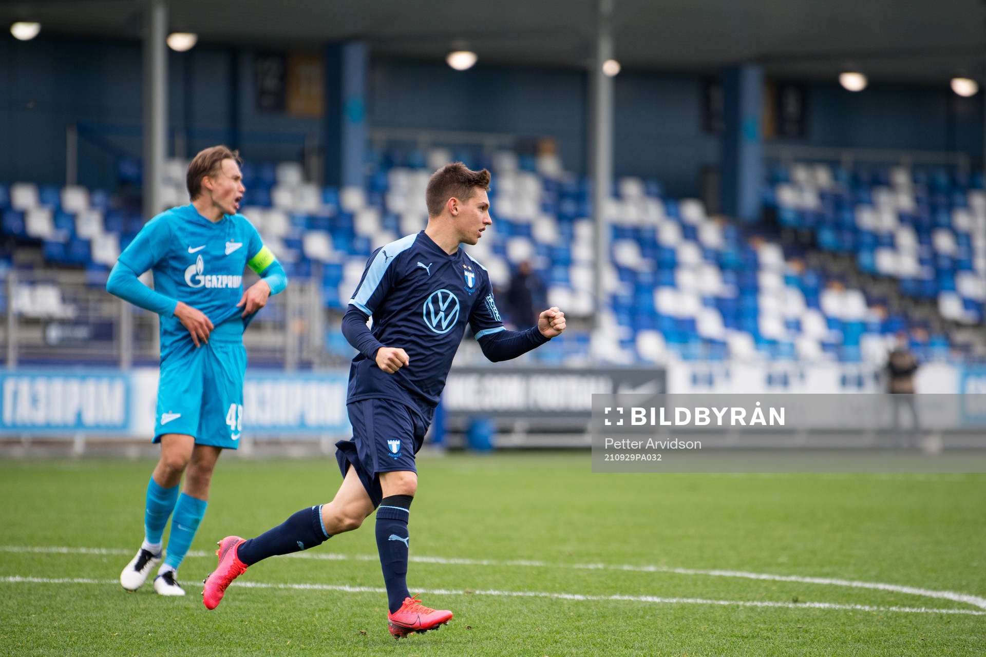 Isak Bjerkebo of Malmö FF celebrates