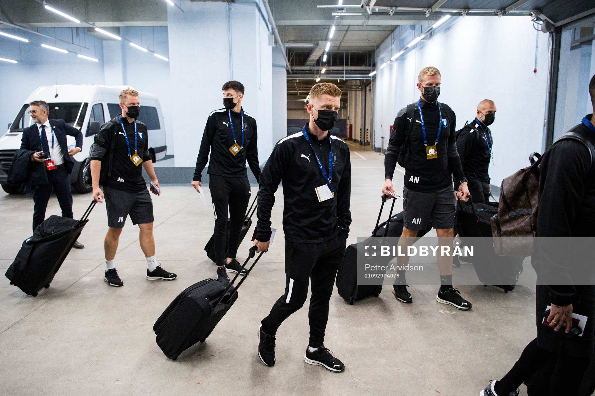 Anders Christiansen of Malmö FF arrive at the arena