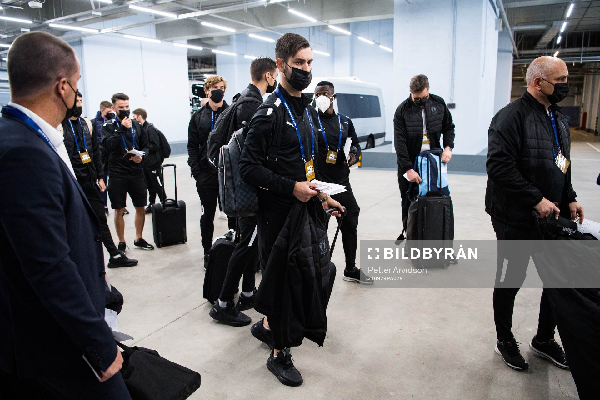 Adi Nalic of Malmö FF arrive at the arena