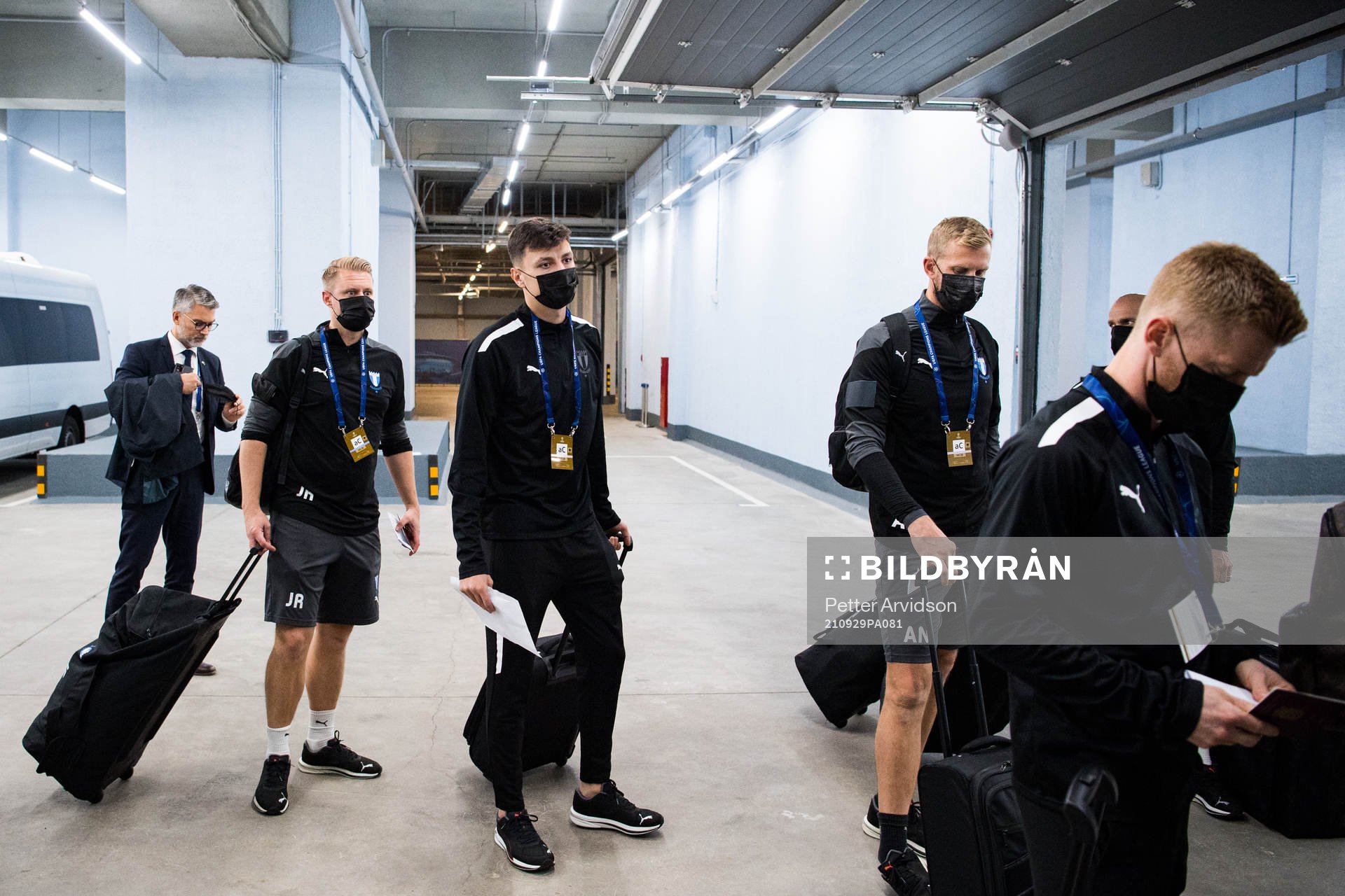 Anel Ahmedhodzic of Malmö FF arrive at the arena