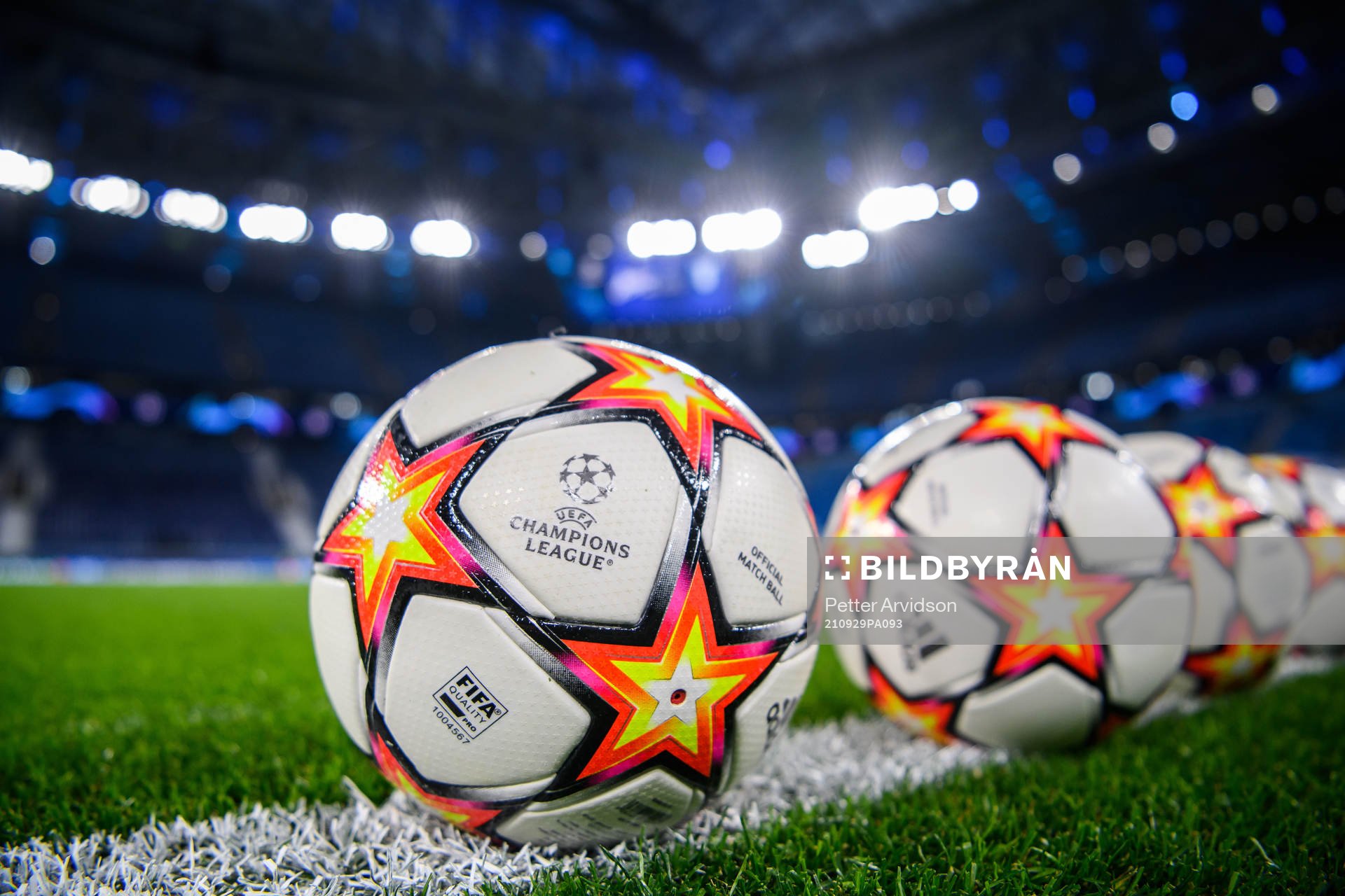The official matchball of UEFA Champions league prior to