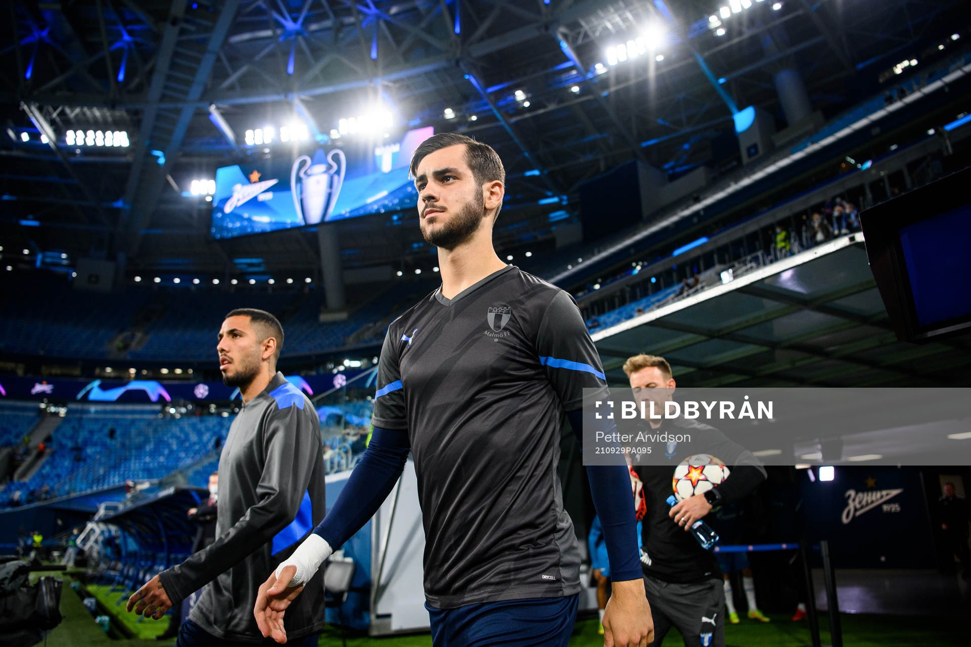 Adi Nalic of Malmö FF piror to the UEFA Champions League