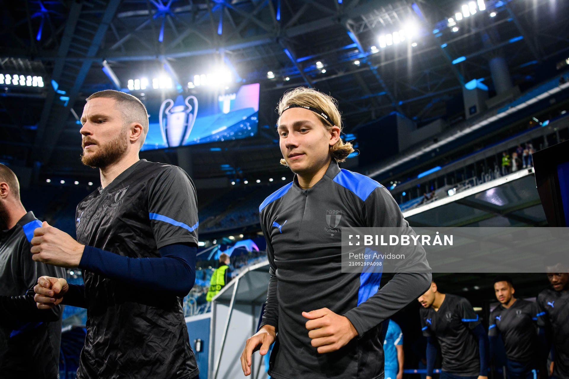 Lasse Nielsen and Sebastian Nanasi of Malmö FF prior to