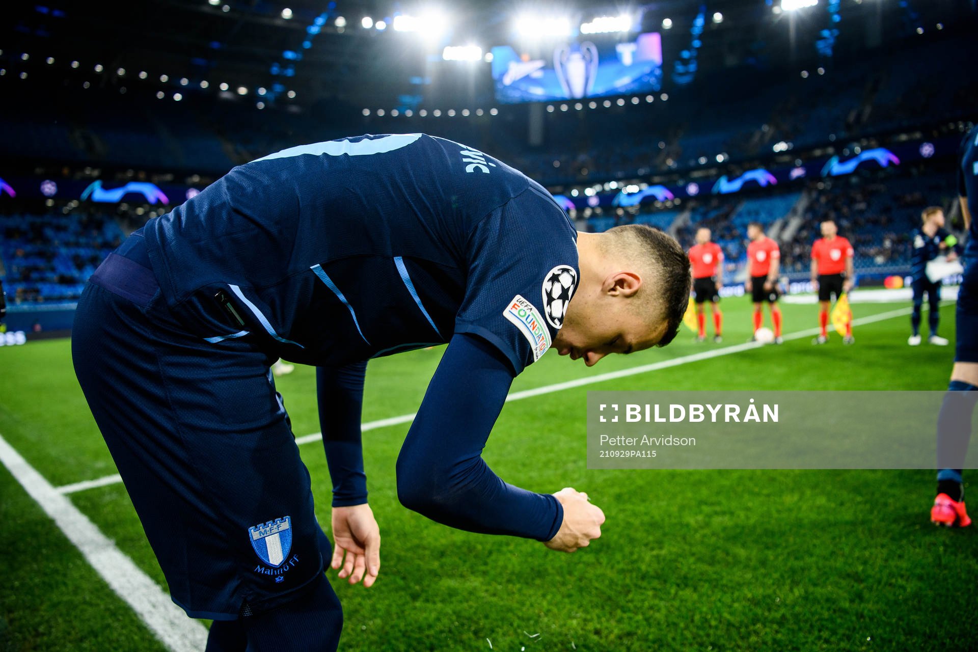 Veljko Birmancevic of Malmö FF prior to the UEFA Champions