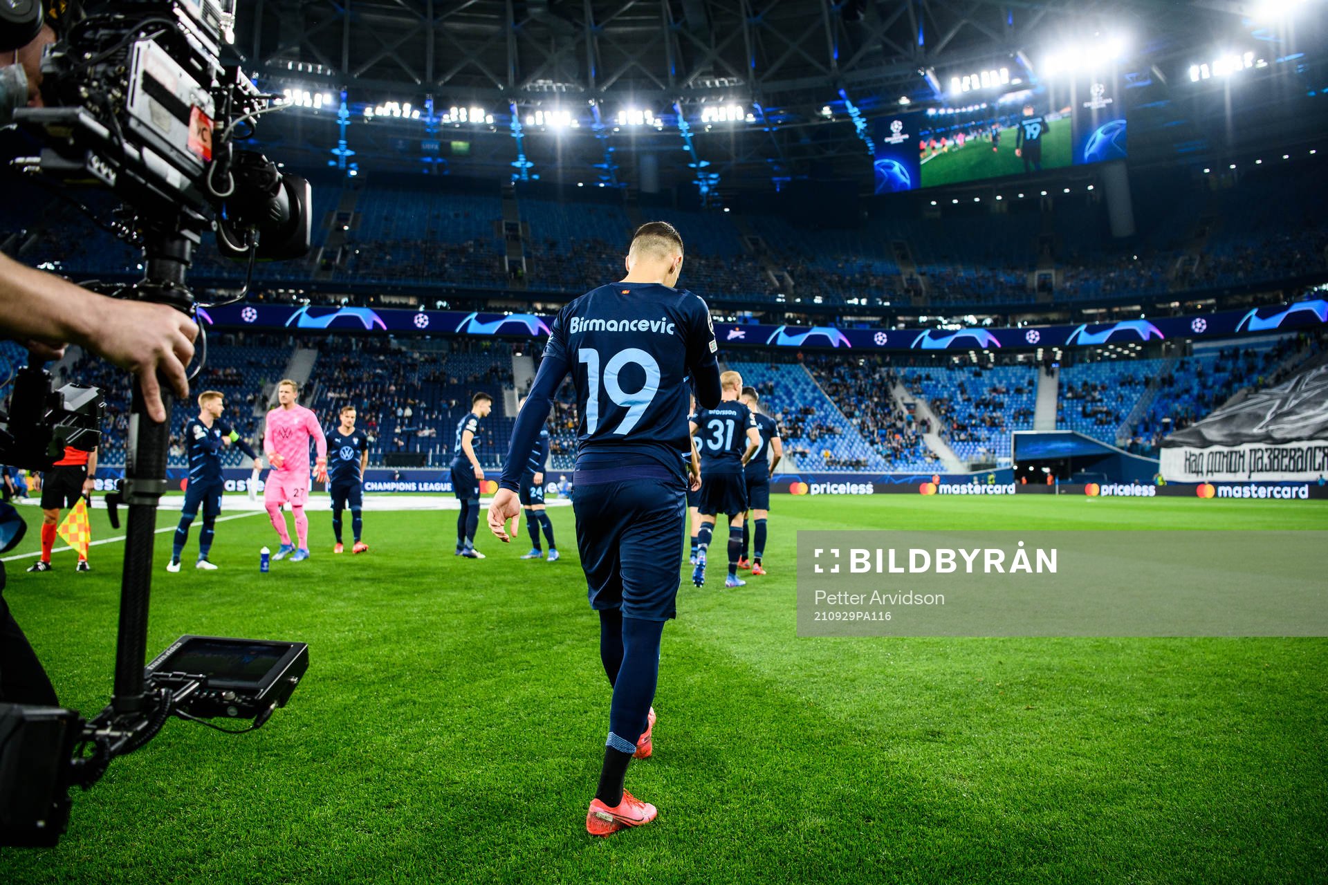 Veljko Birmancevic of Malmö FF prior to the UEFA Champions