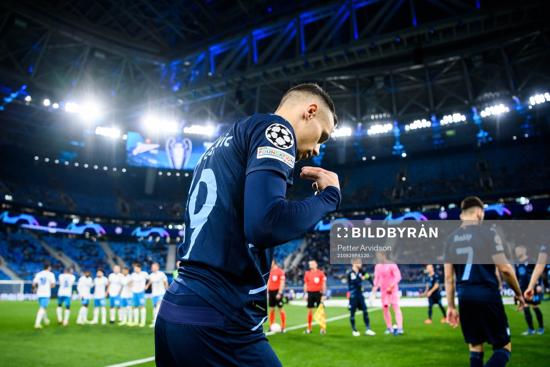 Veljko Birmancevic of Malmö FF prior to the UEFA Champions