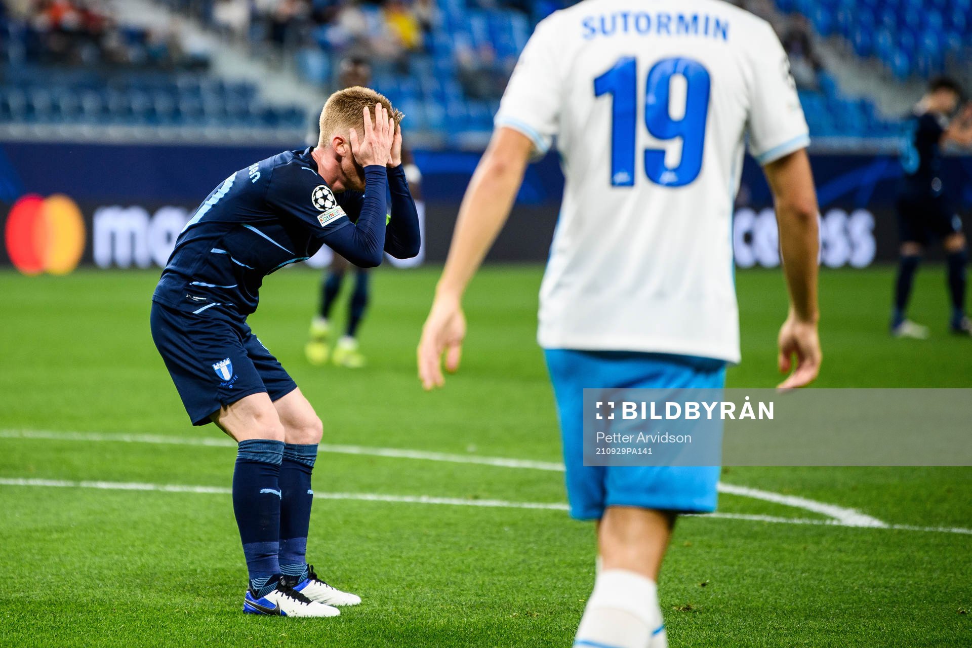 Anders Christiansen of Malmö FF looks dejected