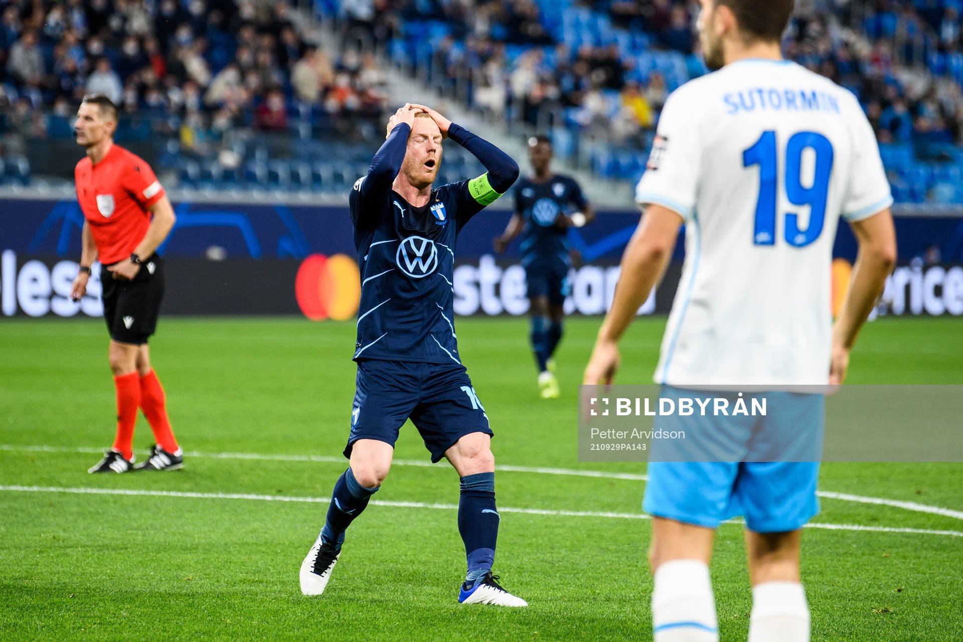 Anders Christiansen of Malmö FF looks dejecetd