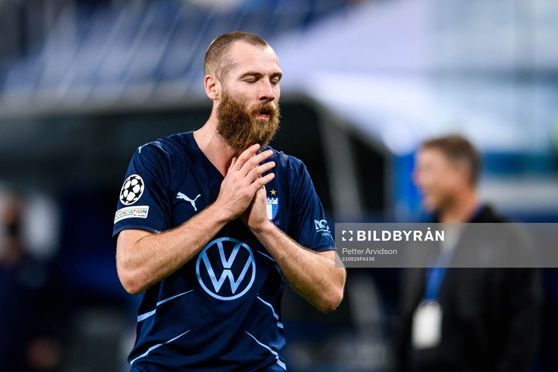 Jo Inge Berget of Malmö FF looks dejected