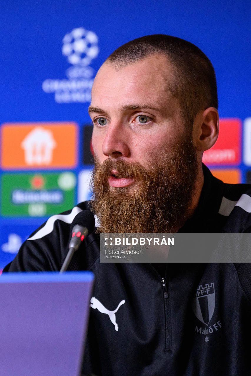 Jo Inge Berget of Malmö FF at the press conference