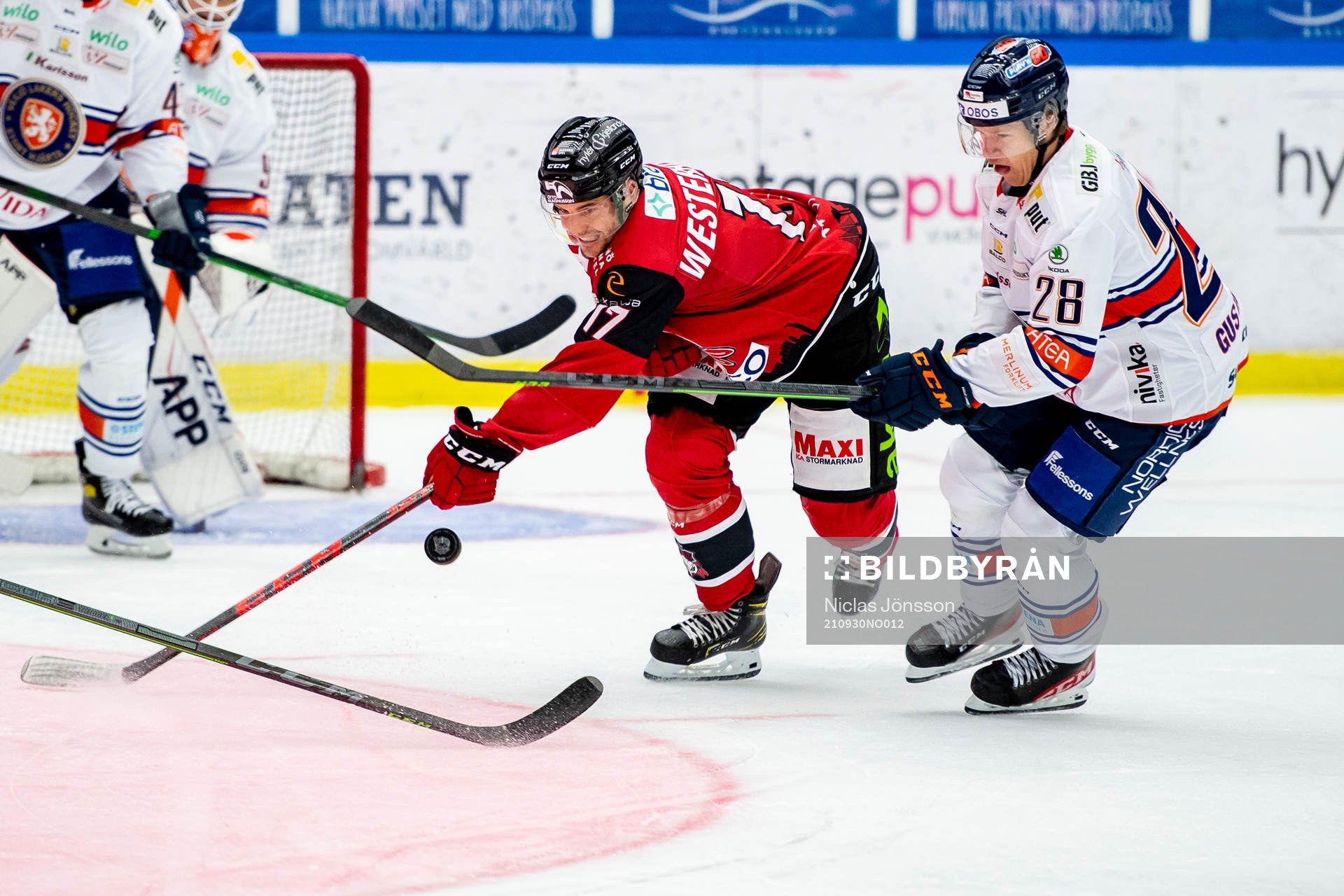 Malmö Redhawks Pathrik Westerholm och Växjös Hugo