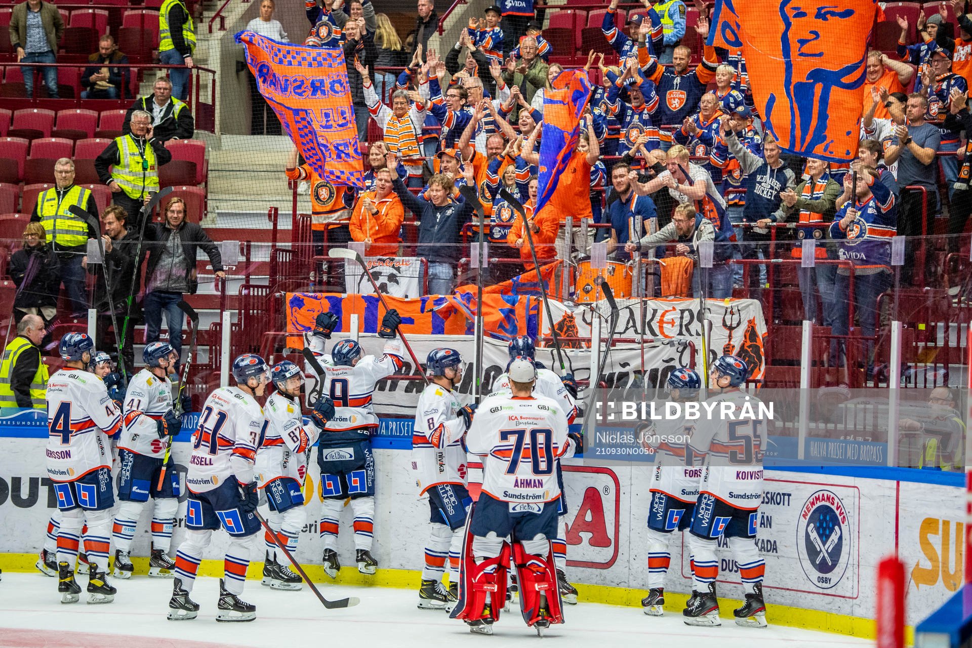 Växjös spelarna jublar