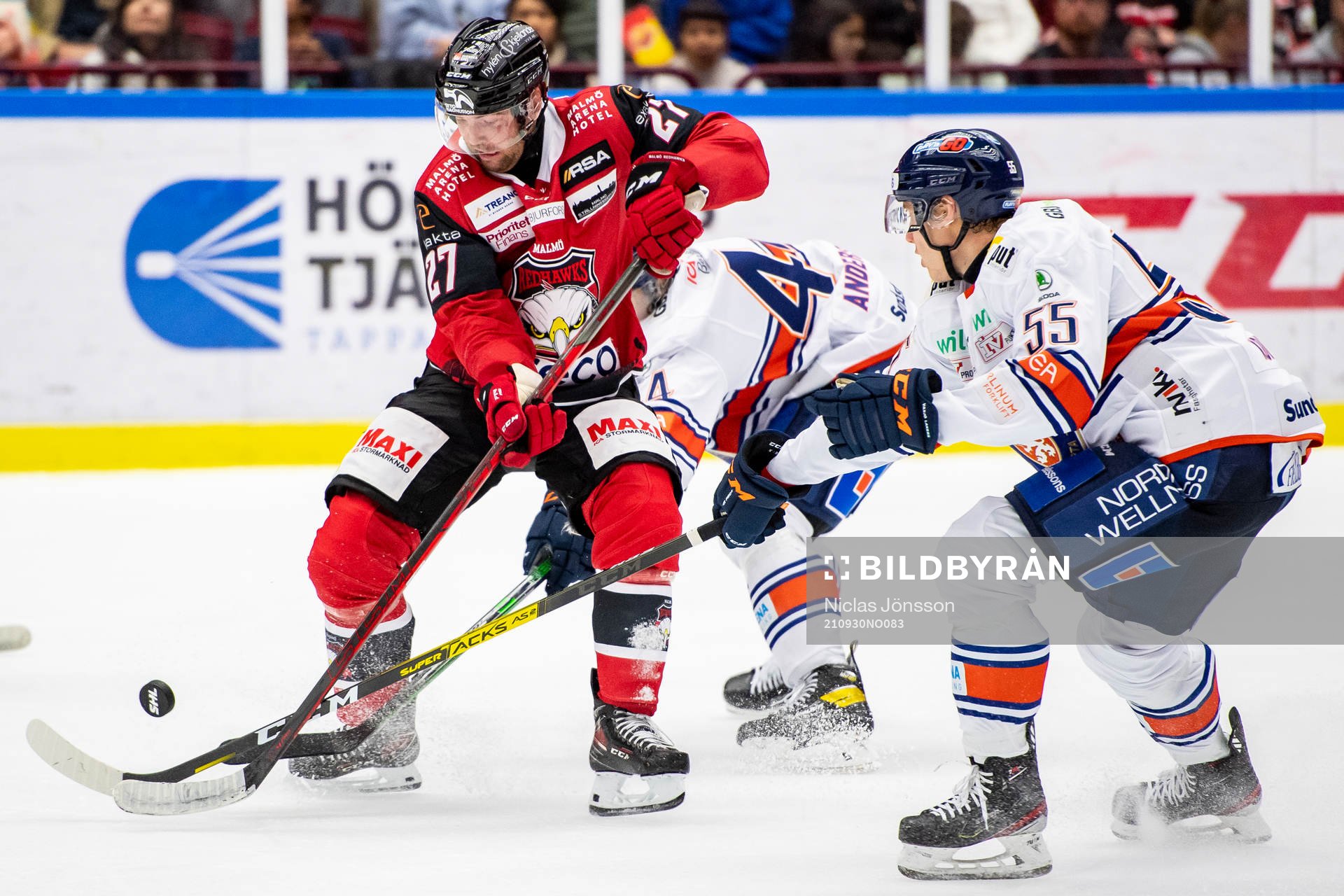 Malmö Redhawks Ponthus Westerholm och Växjös Miika