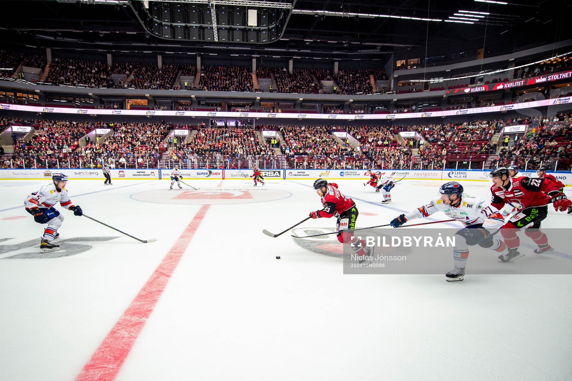 Malmö Redhawks Christoffer Forsberg, Lars Bryggman och