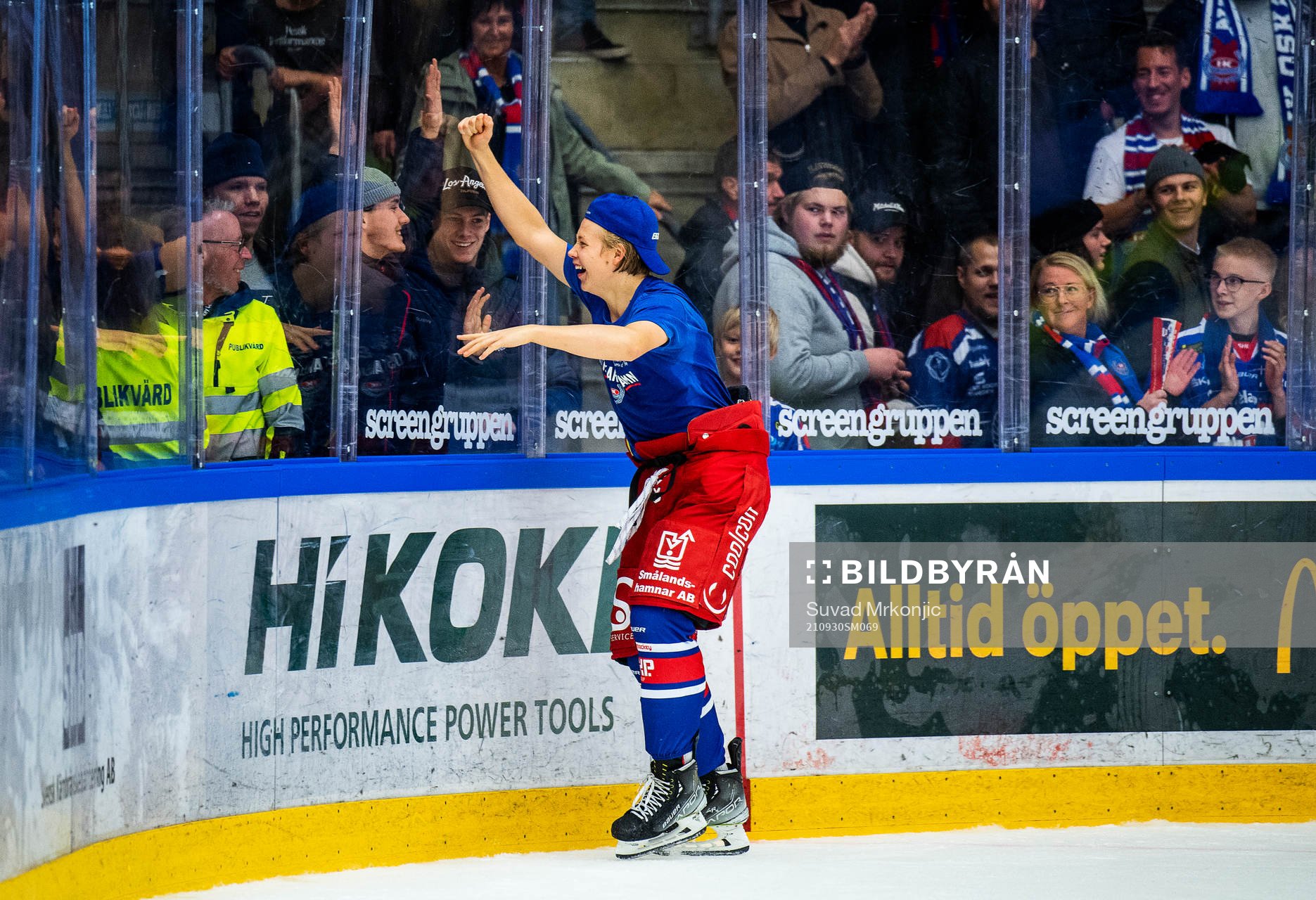 Oskarshamns Mikael Øby - Olsen jublar