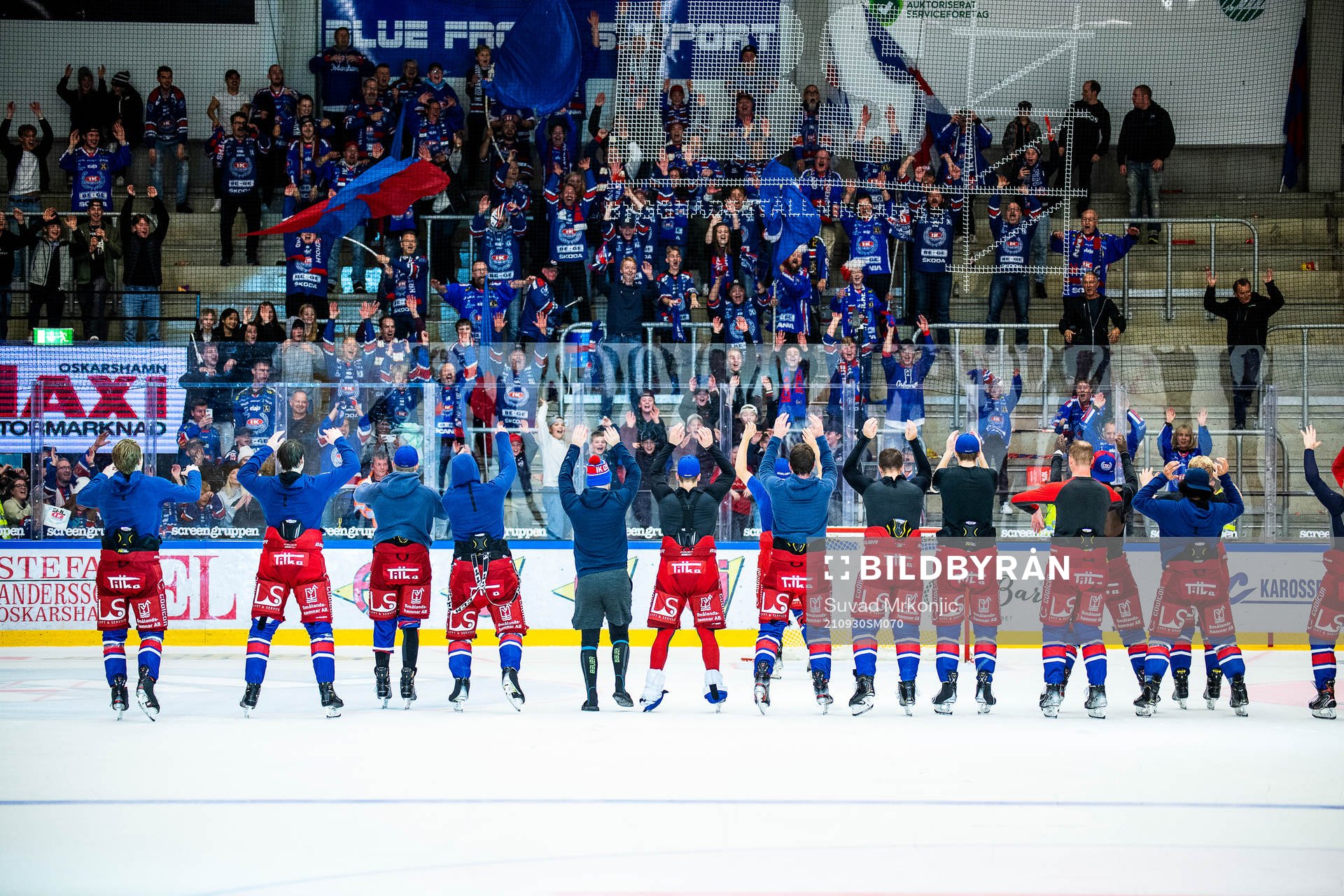Oskarshamns spelare jublar