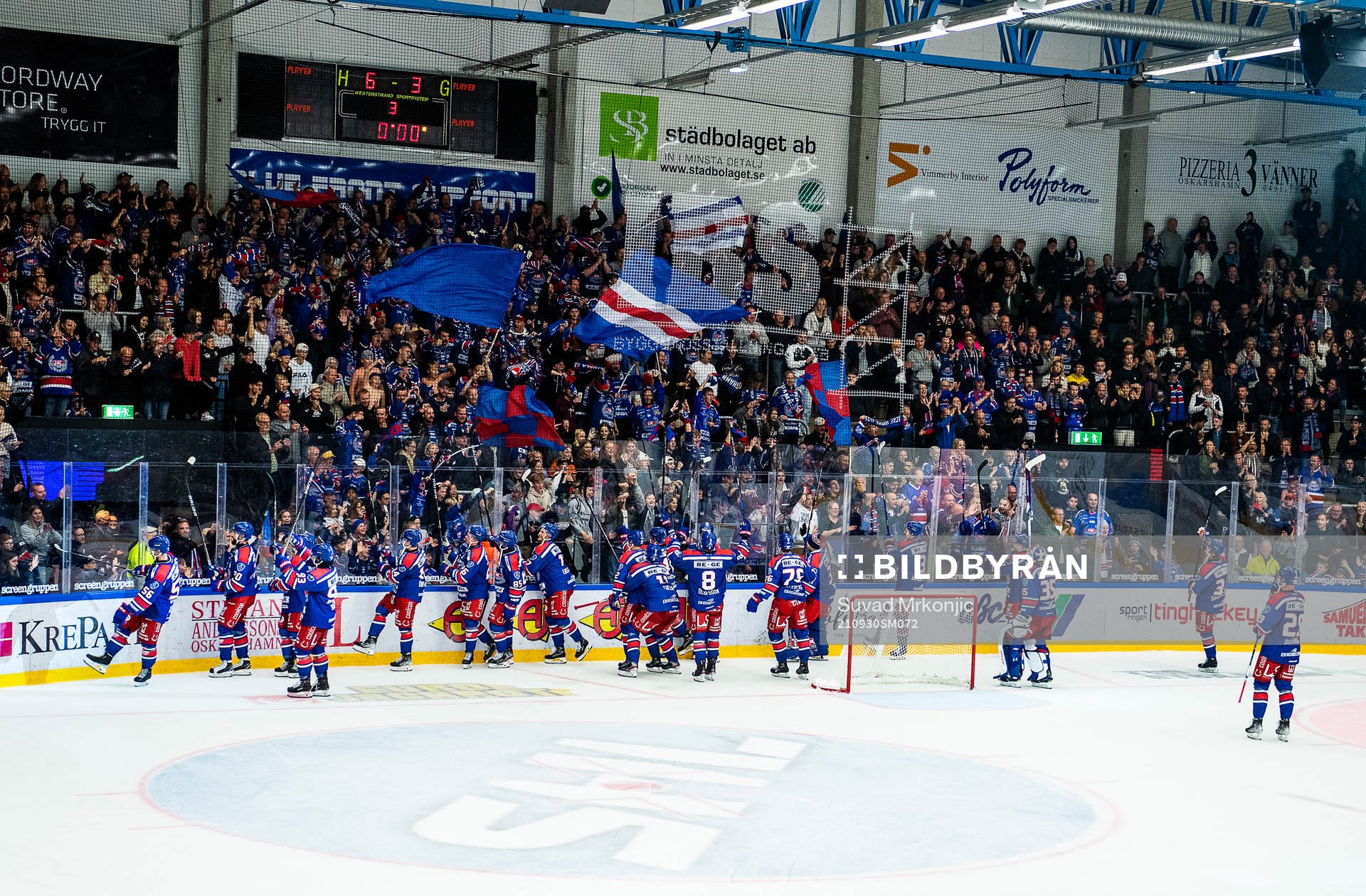 Oskarshamns spelare jublar
