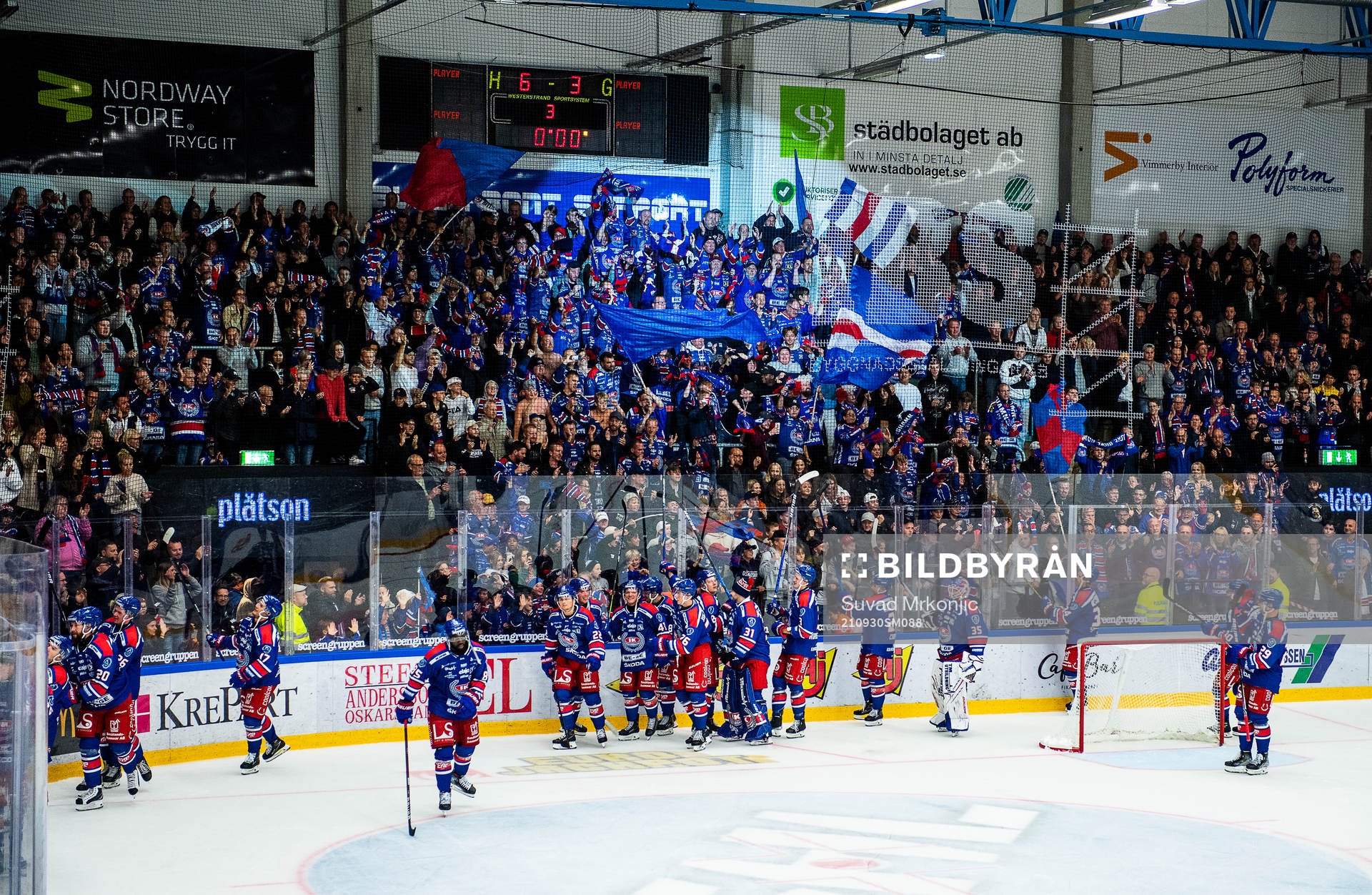 Oskarshamns spelare jublar