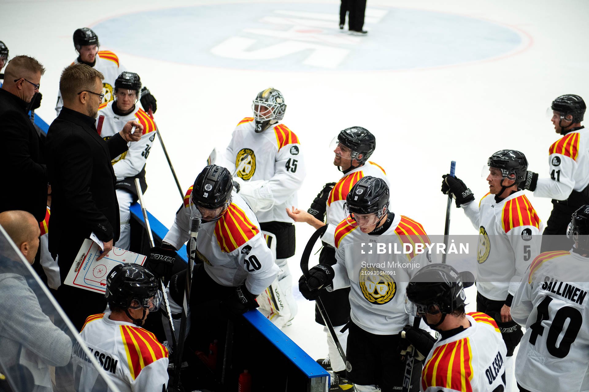 Brynäs tränare Mikko Manner och spelare