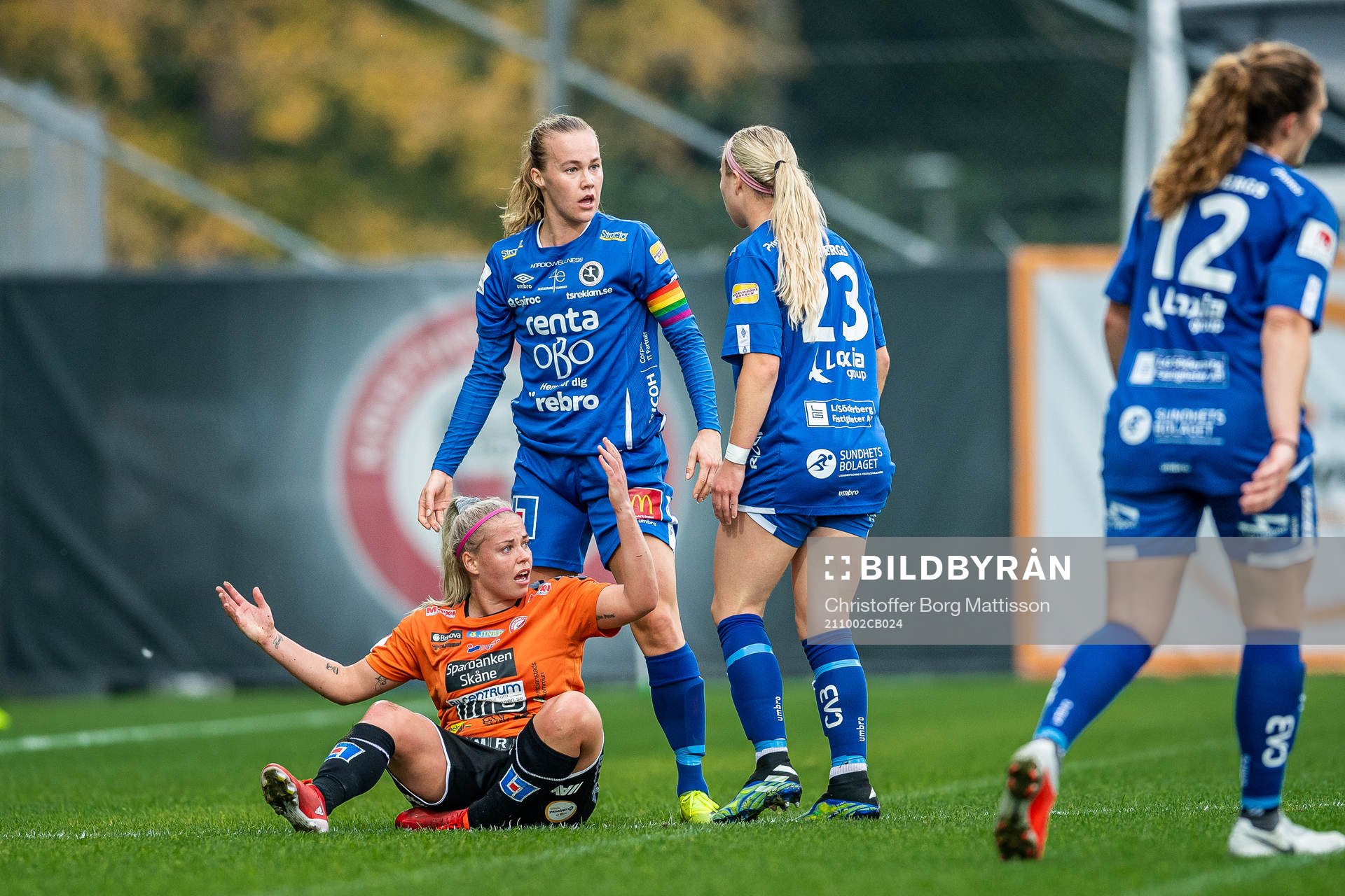 Kristianstads Therese Sessy Åsland reagerar