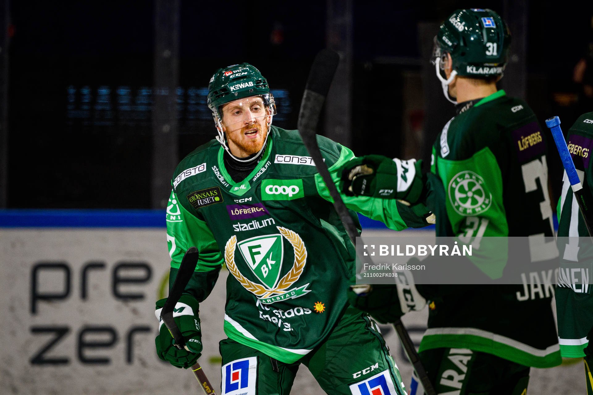 Färjestads Pontus Widerström jublar