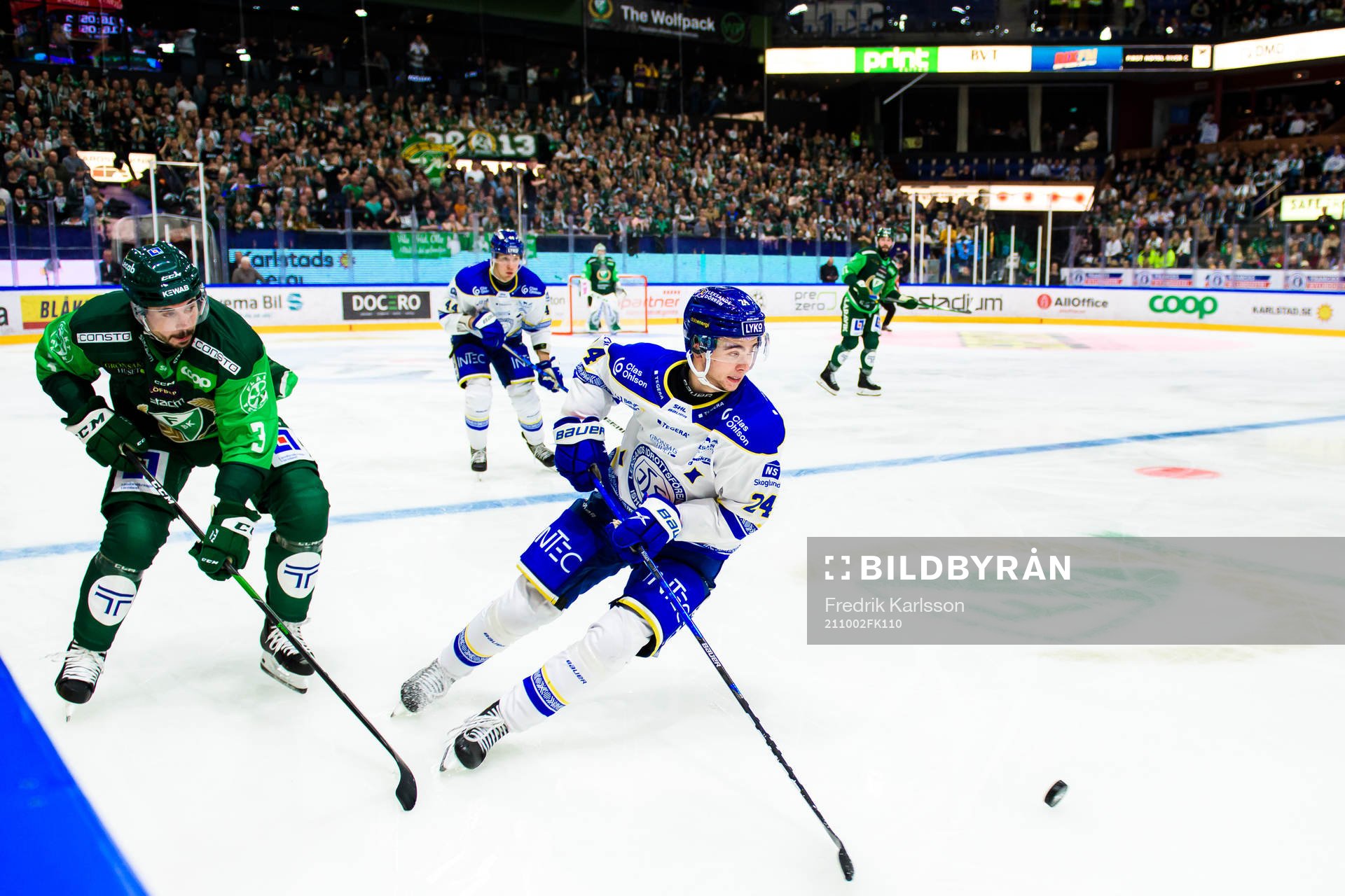 Färjestads Jens Westin och Leksands Isak Rosén