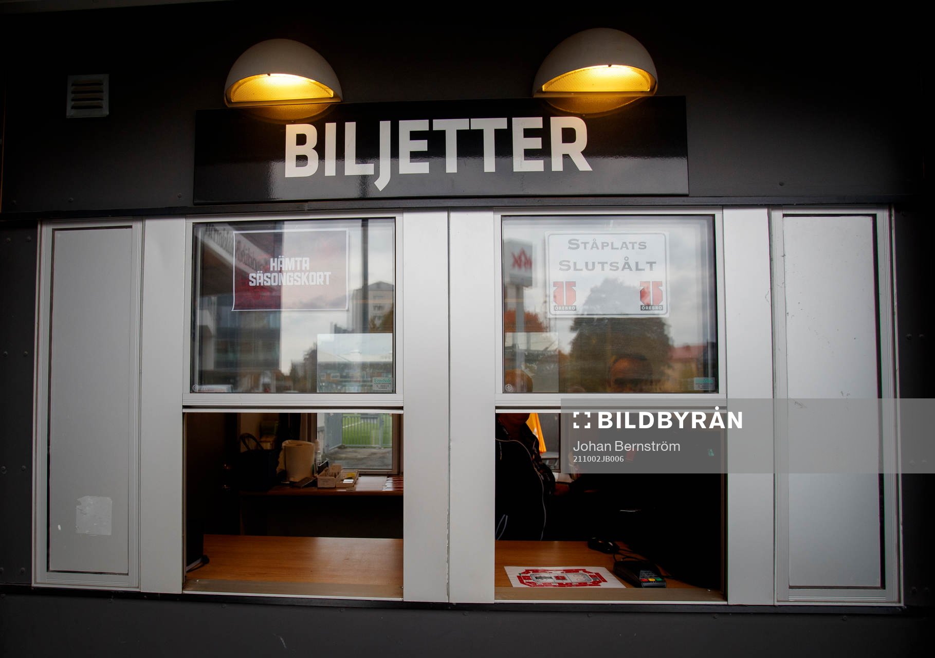Biljettluckan med texten ståplats slutsålt