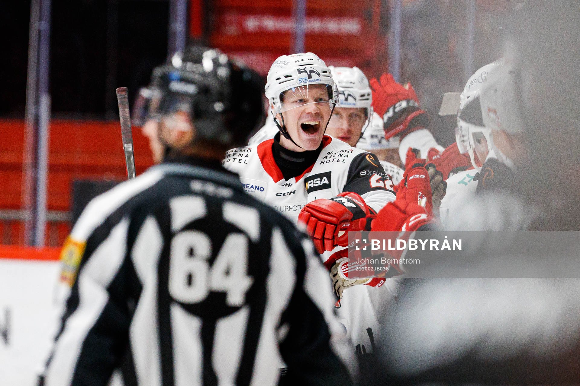 Malmö Redhawks Lars Bryggman jublar