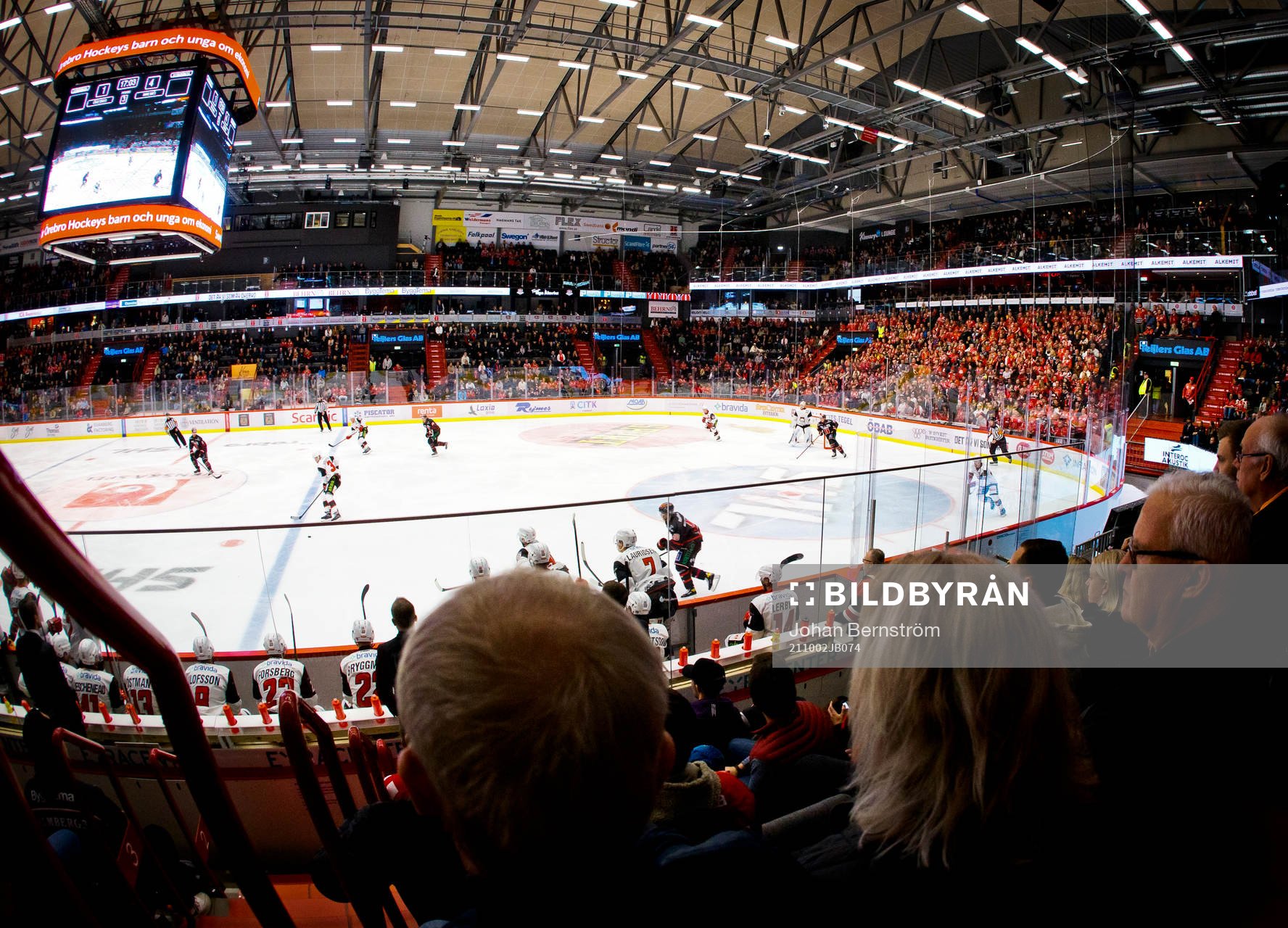 Vy över Behrn Arena från sittplats