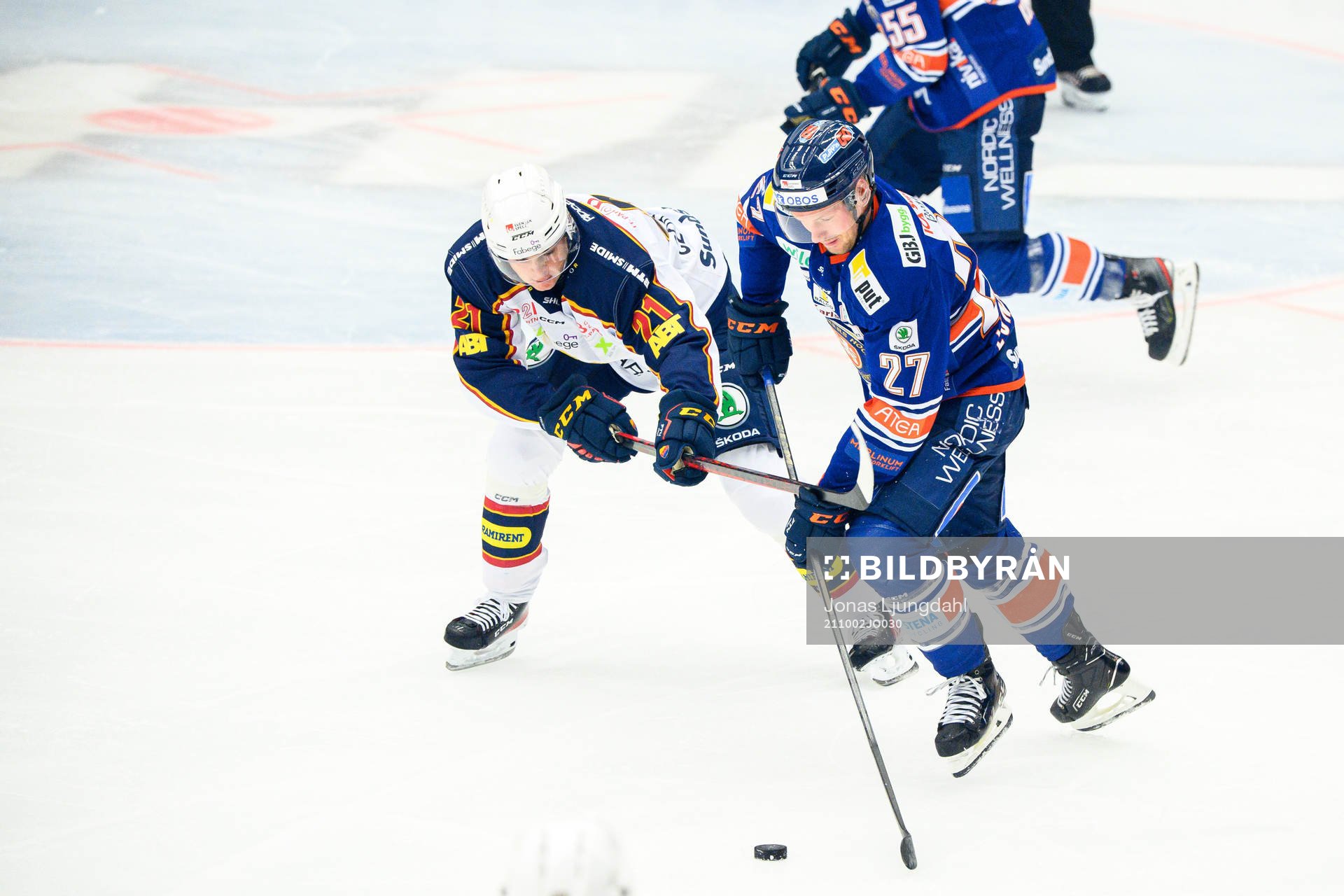 Djurgårdens Filip Cederqvist och Växjös Martin Lundberg