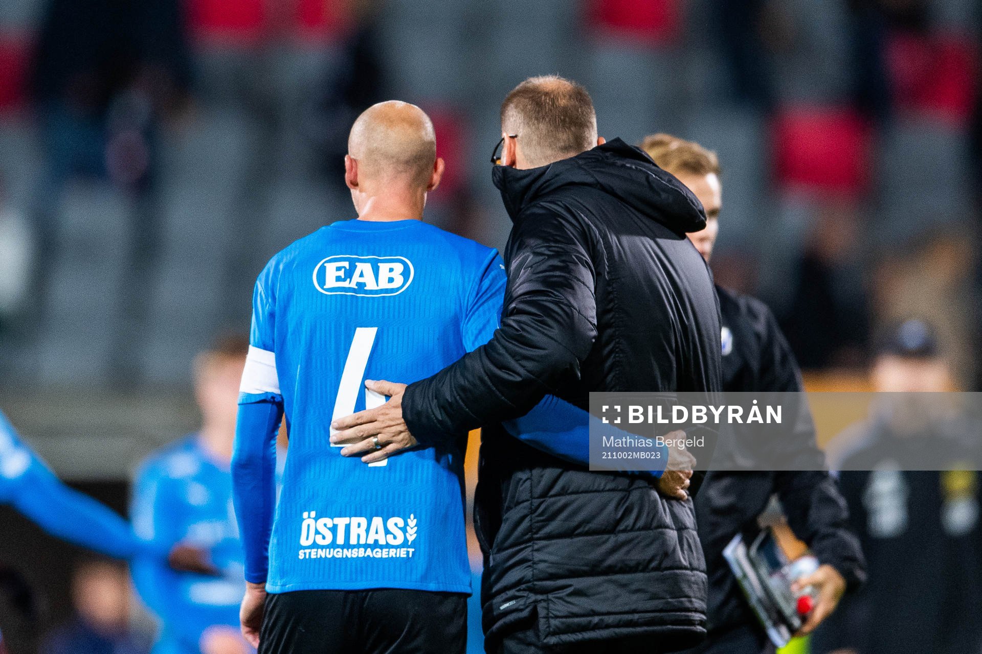 Halmstads Andreas Johansson och manager Magnus Haglund