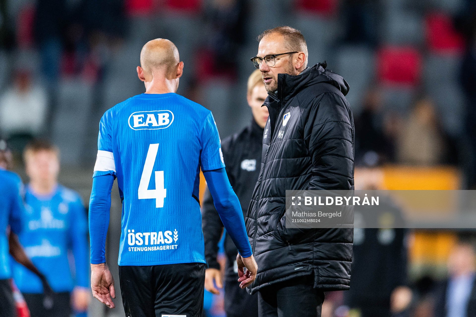 Halmstads Andreas Johansson och manager Magnus Haglund