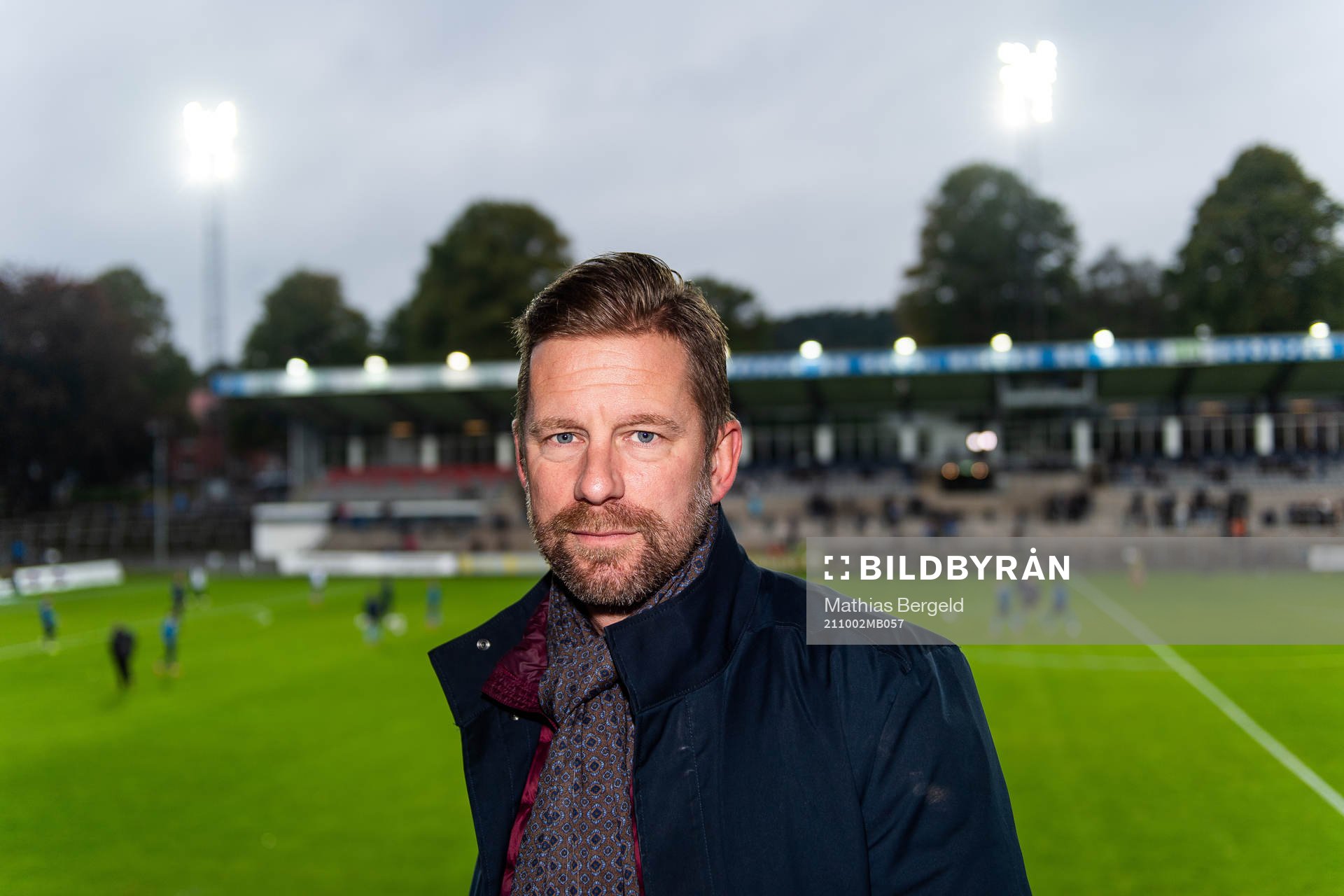 Tommy Jönsson, ledamot i Halmstads styrelse, poserar för ett porträtt inför fotbollsmatchen i Allsvenskan mellan Halmstad och Östersund den 2 oktober 2021 i Halmstad.