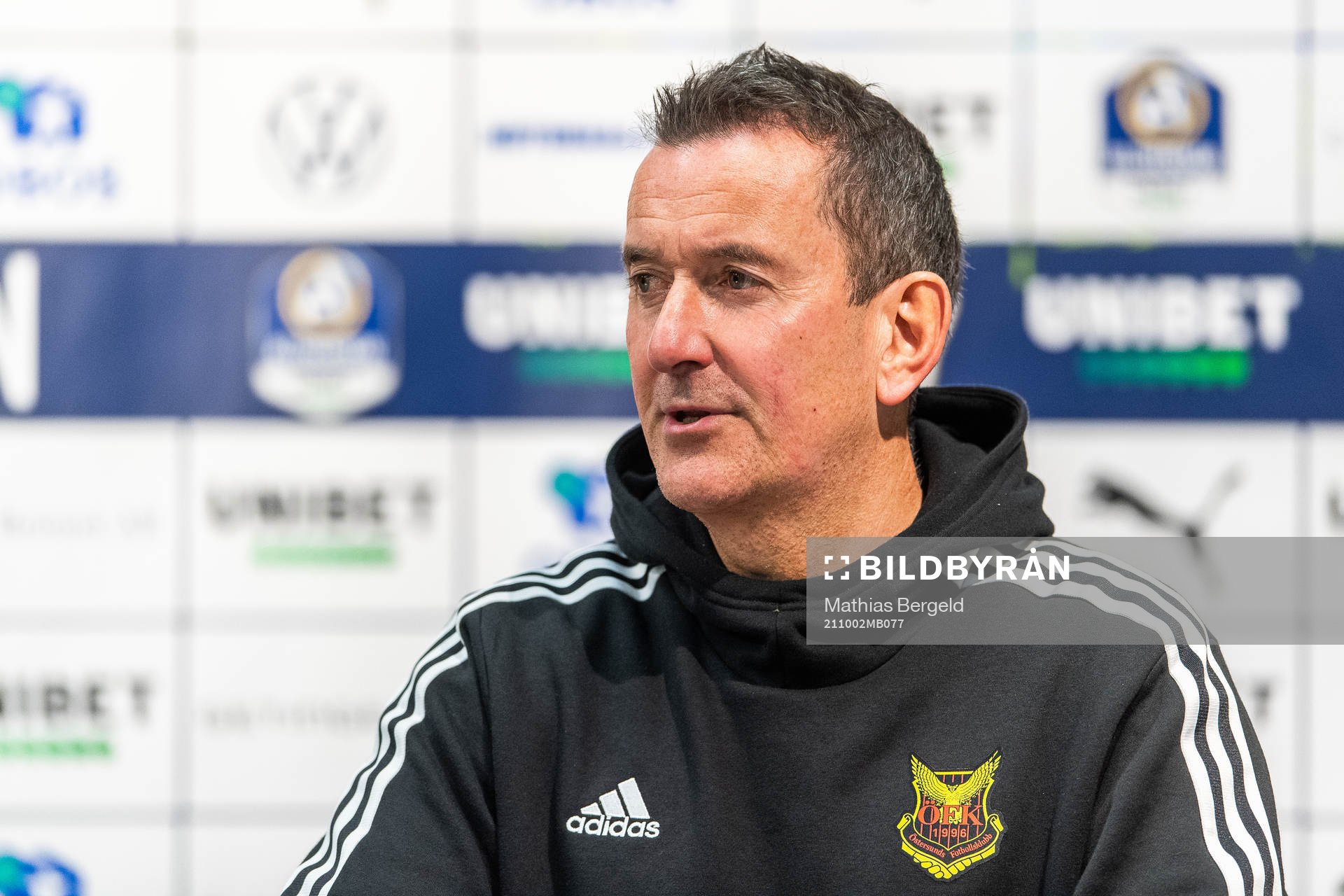 Östersunds tränare Per Joar Hansen på presskonferensen