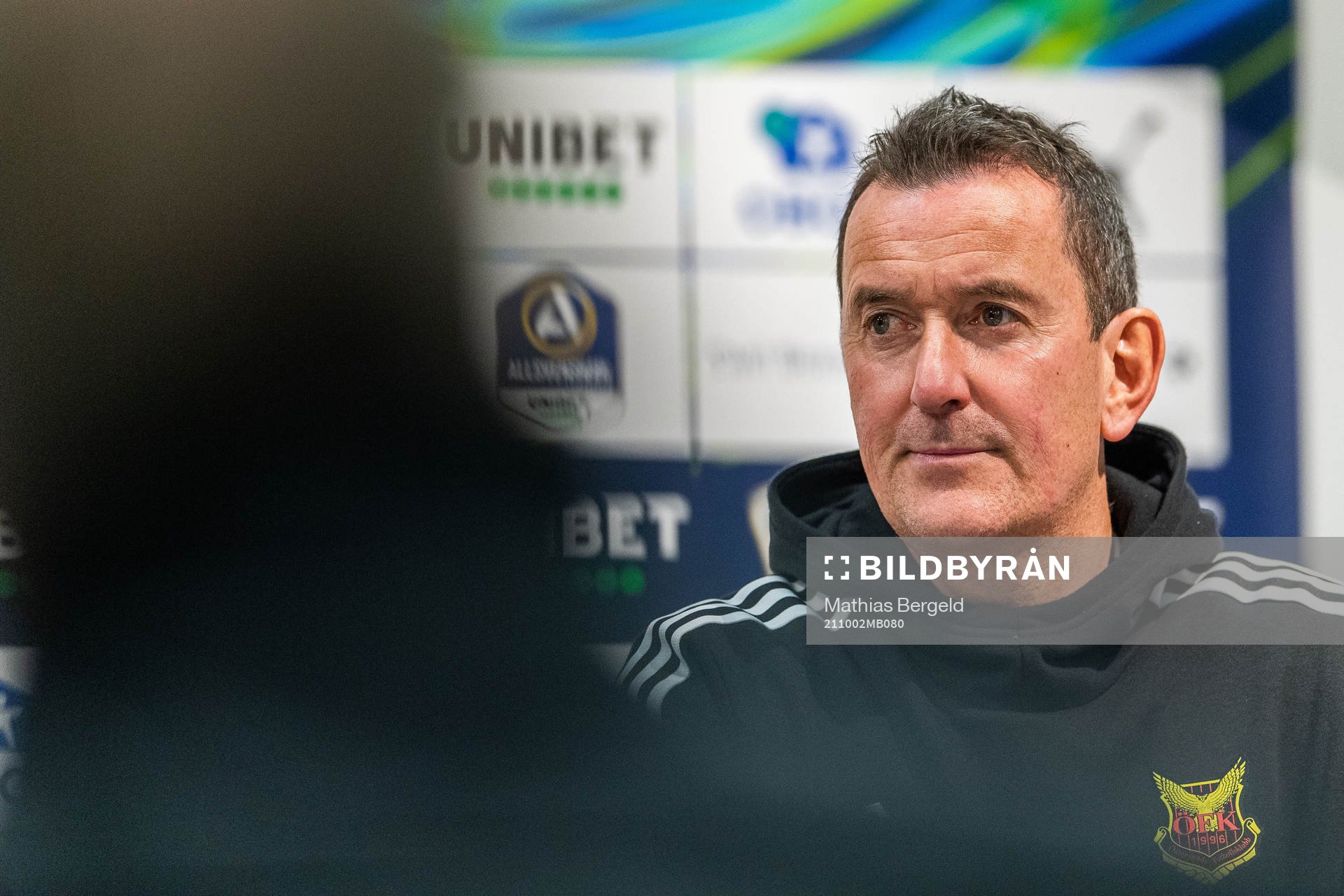Östersunds tränare Per Joar Hansen på presskonferensen