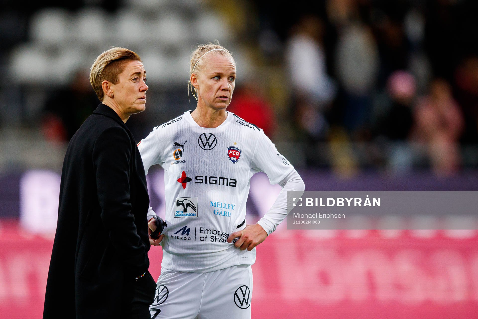 Rosengårds sportchef Therese Sjögran och Caroline Seger