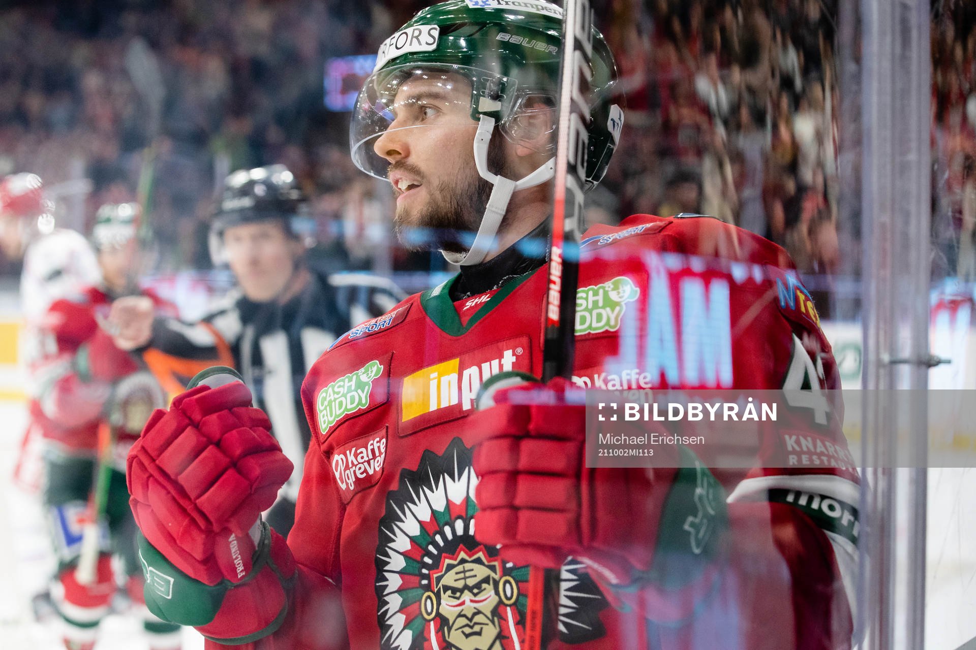 Frölundas Michael Spacek jublar