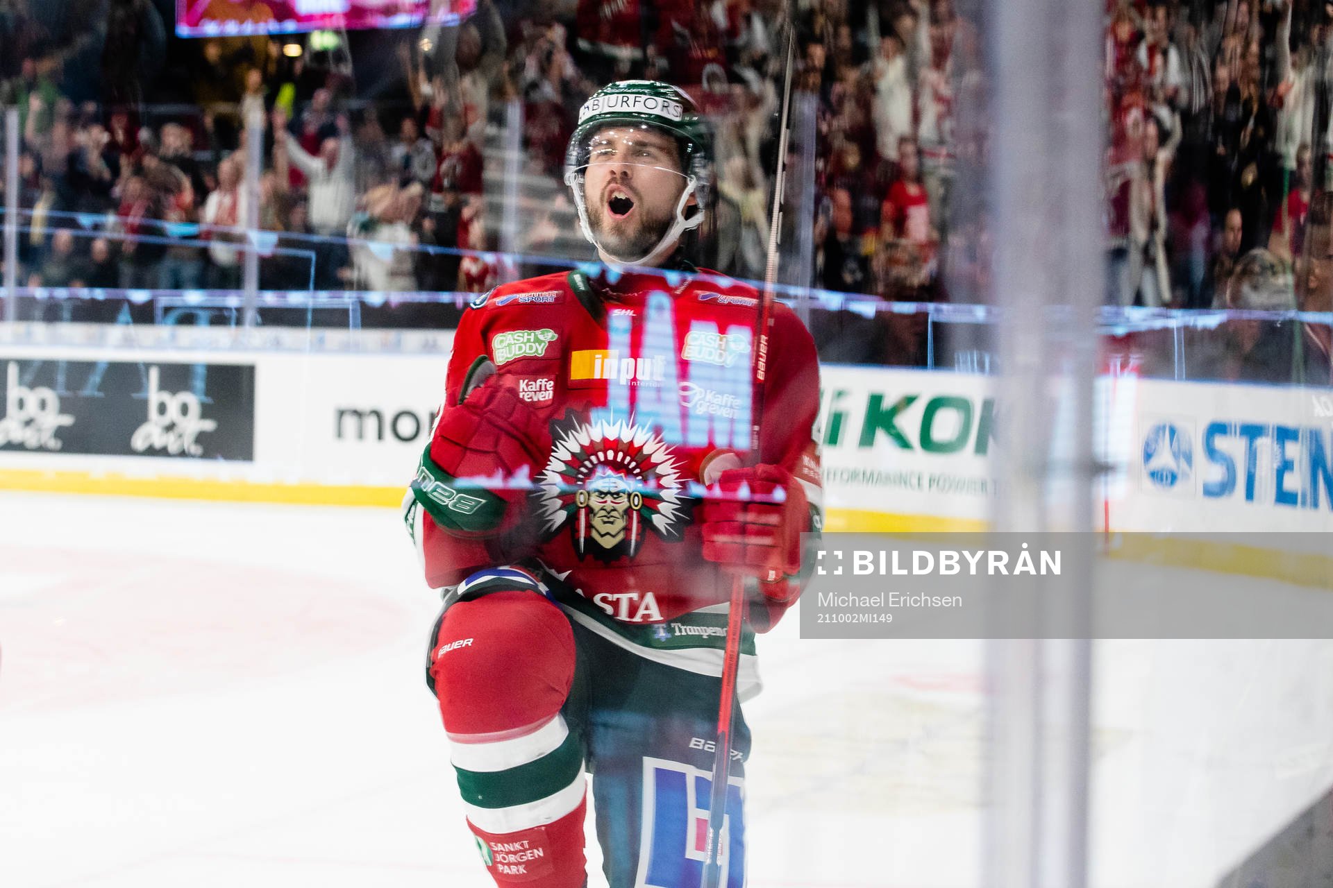 Frölundas Michael Spacek jublar