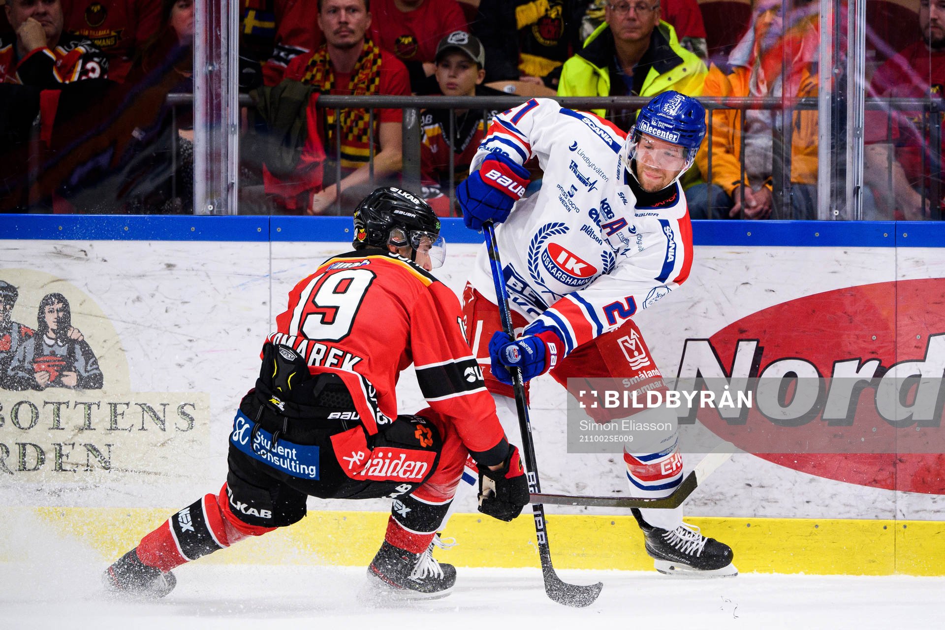 Luleås Konstantin Komarek och Oskarshamns Brian Cooper