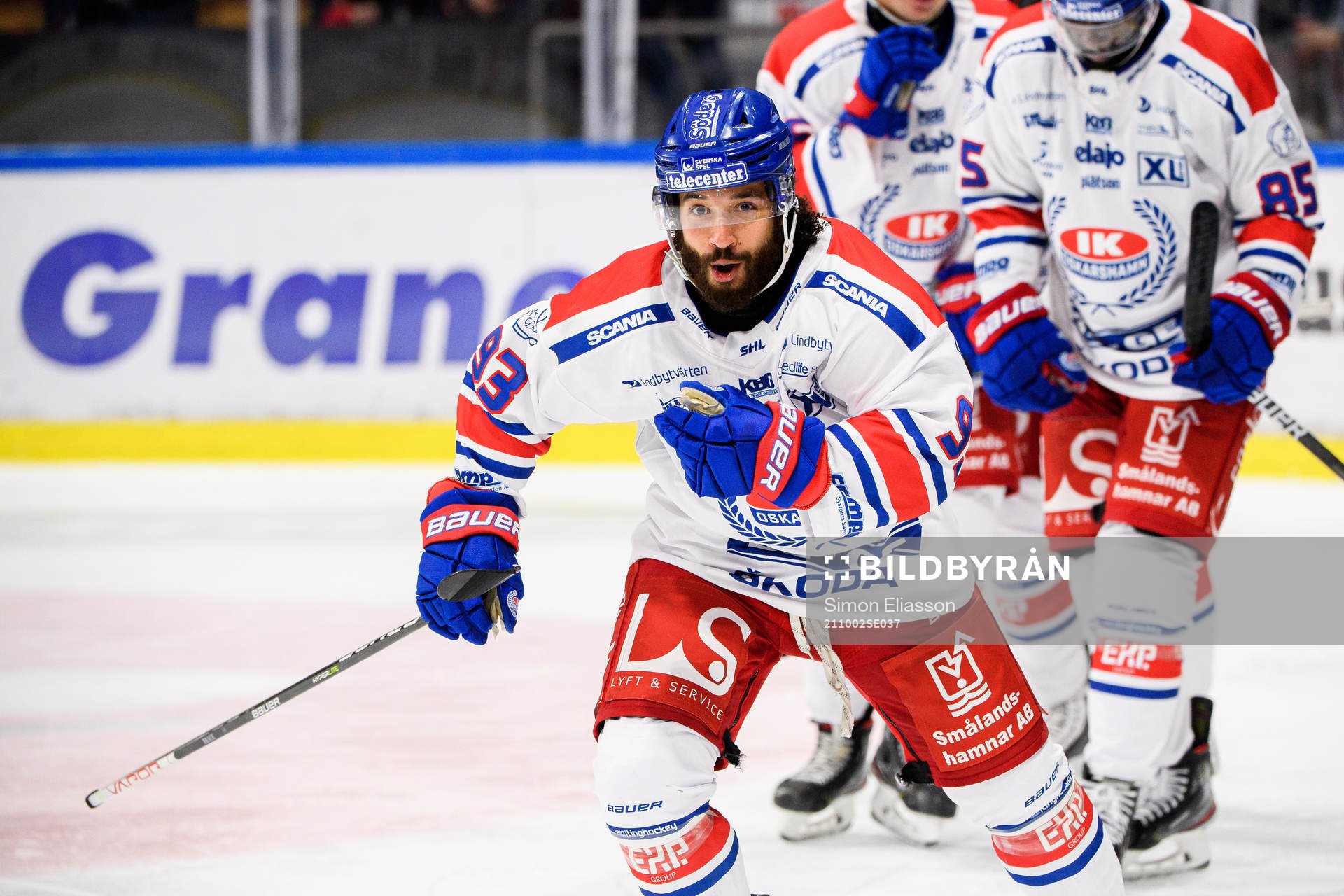 Oskarshamns Cameron Brace jublar