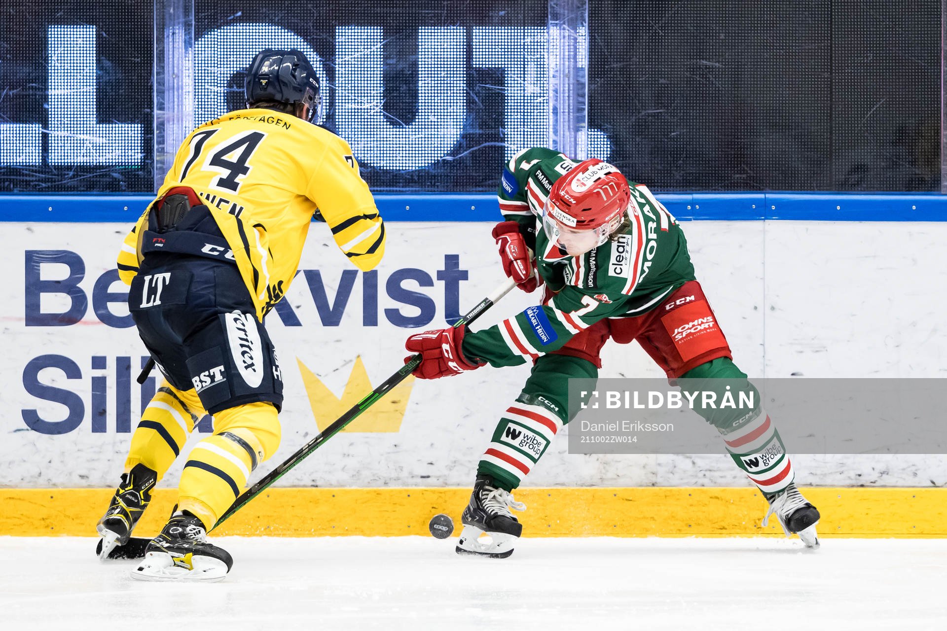 Södertäljes Rasmus Kahilainen och Moras Isak Pantzare