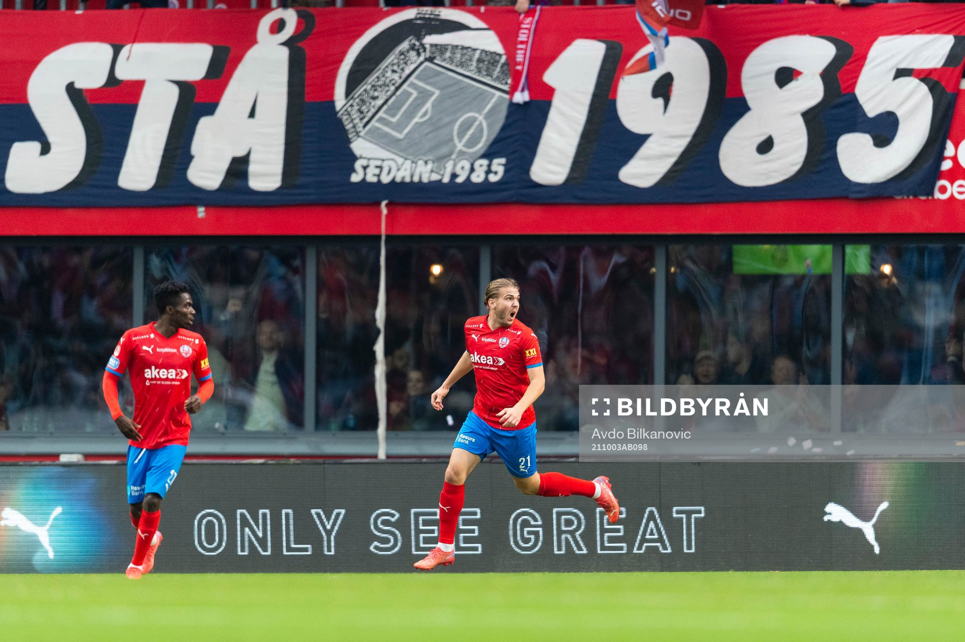 Helsingborgs Charlie Weberg jublar