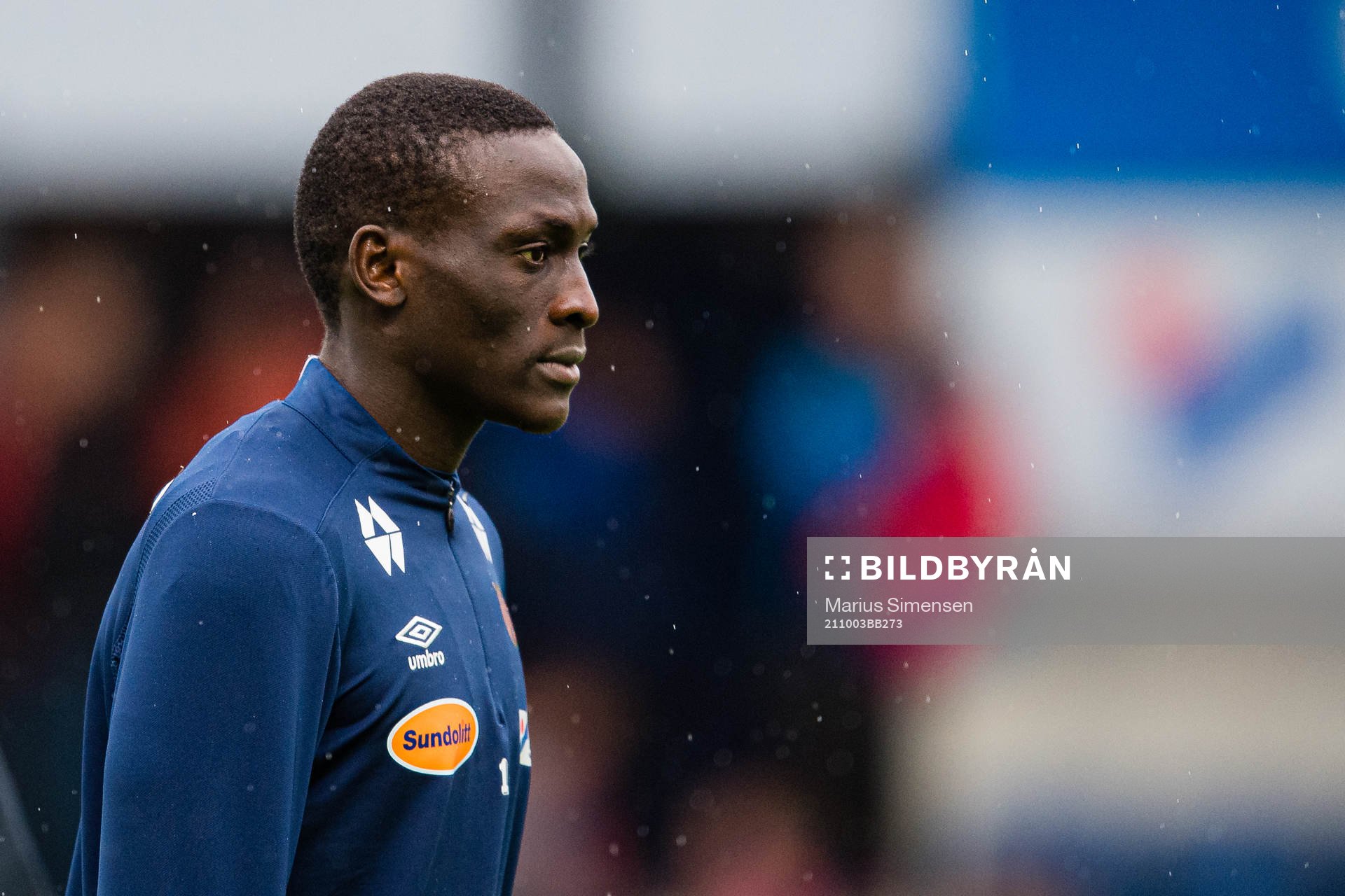 Mamadou Diaw of Aalesund ahead of the OBOS-ligaen match between Aalesund and HamKam on October 3, 2021 in Ålesund.