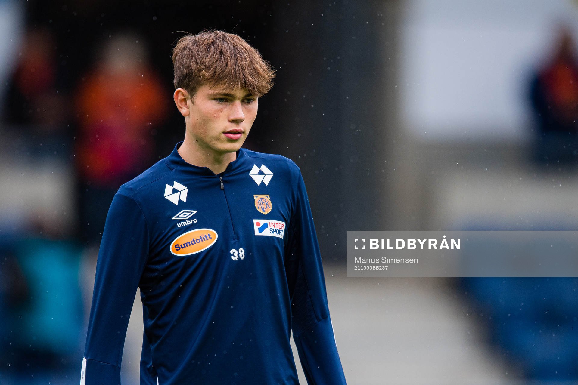 Nikolai Søyset Hopland of Aalesund ahead of the OBOS-ligaen match between Aalesund and HamKam on October 3, 2021 in Ålesund.