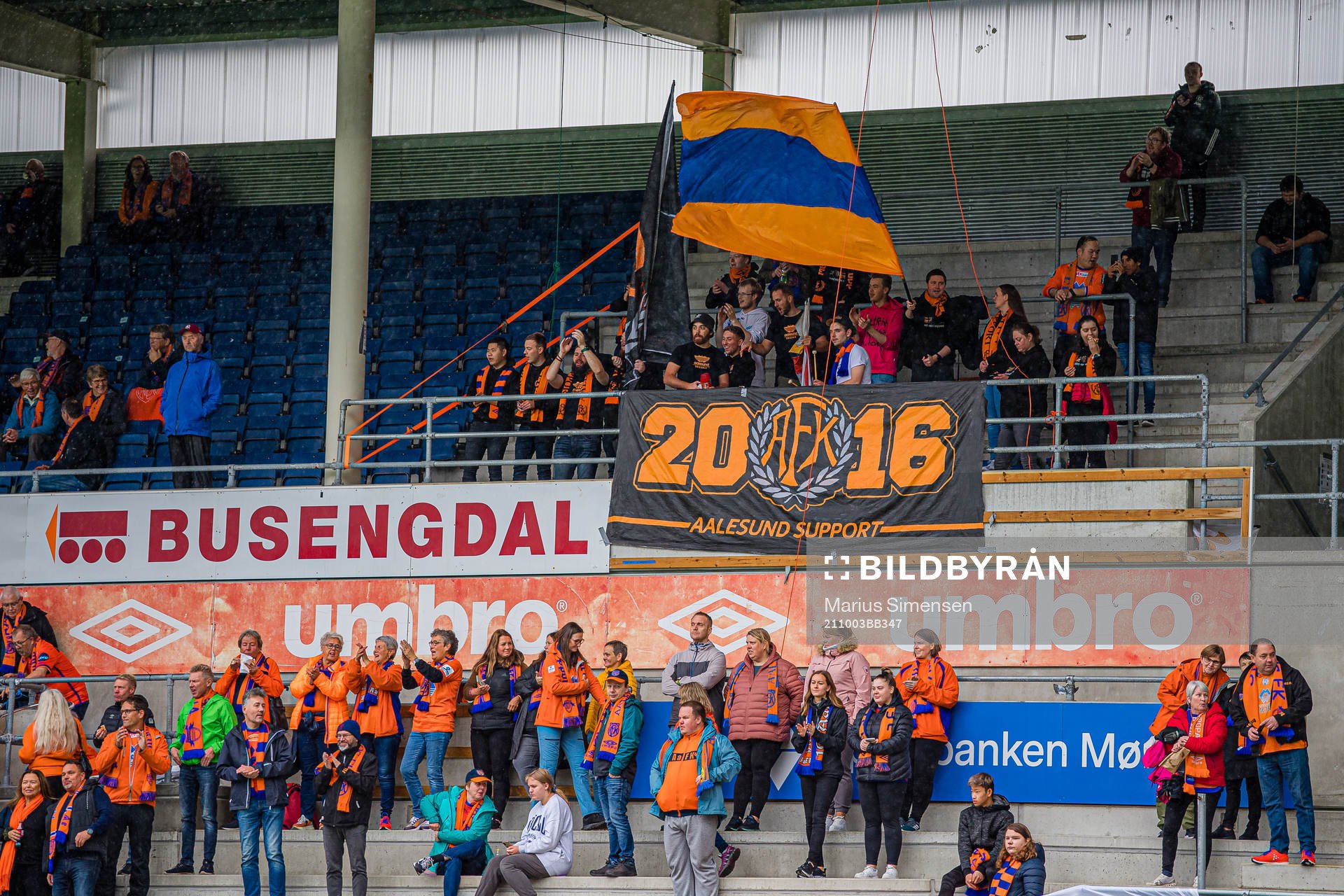 Spectators in the stands