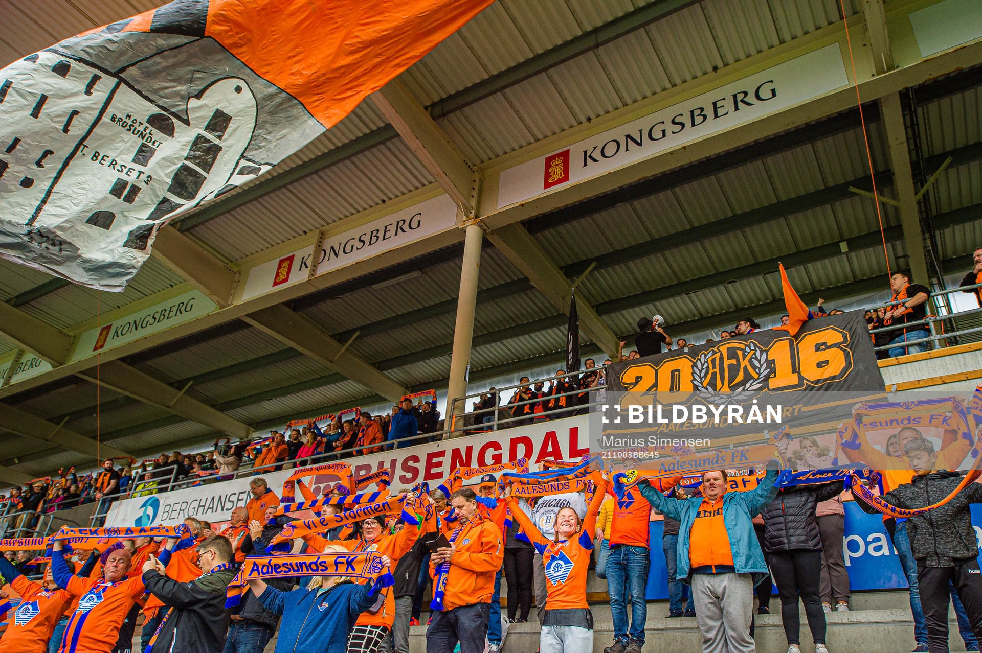 Spectators in the stands