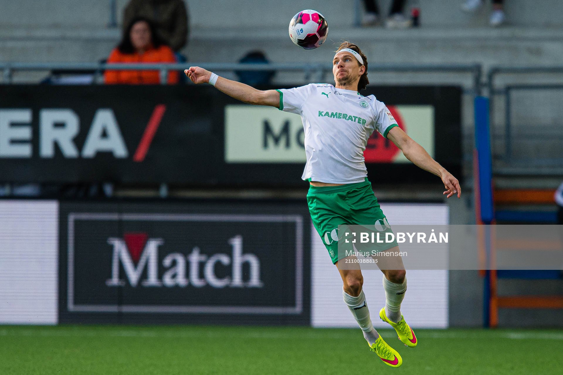 Jonas Enkerud of HamKam during the OBOS-ligaen match between Aalesund and HamKam on October 3, 2021 in Ålesund.
